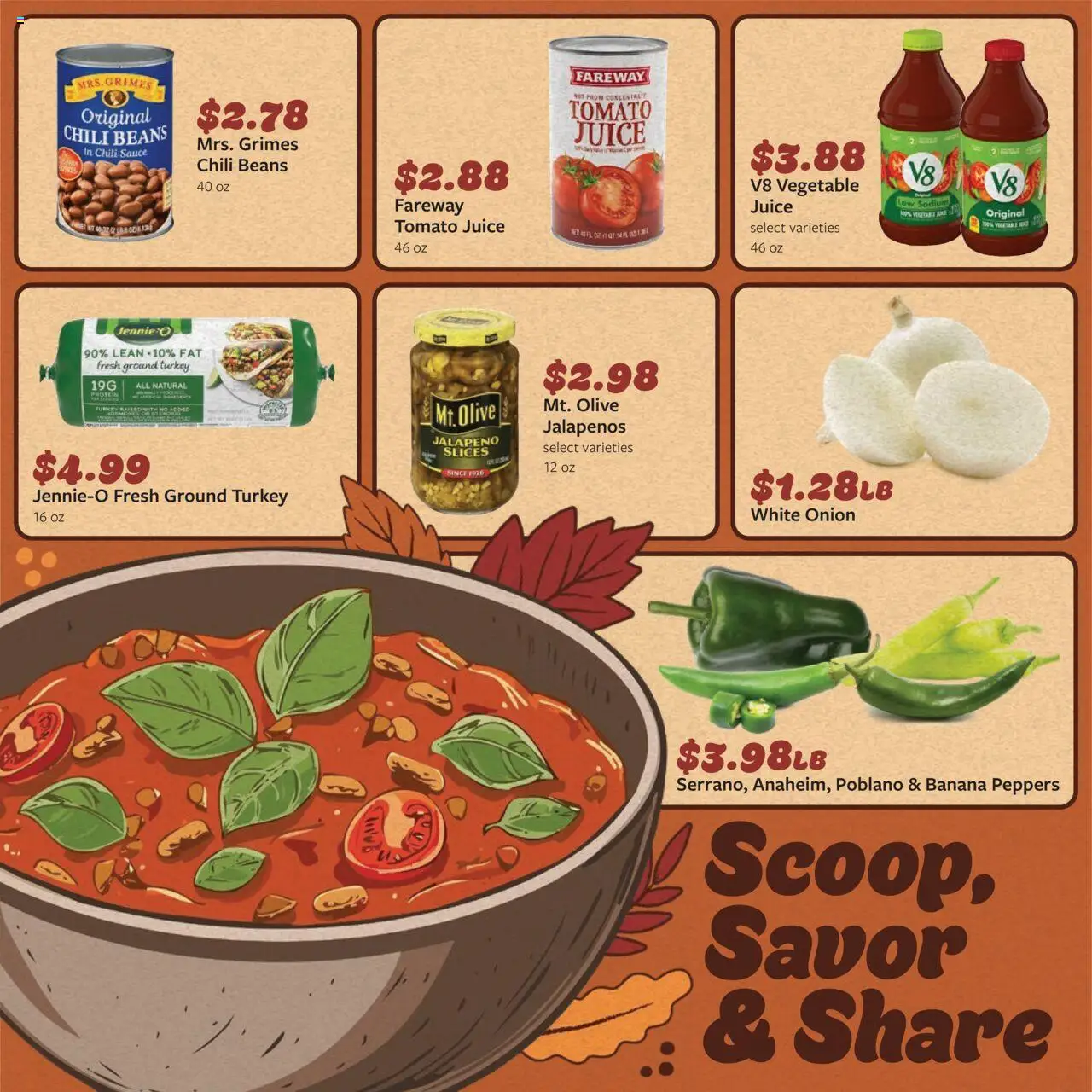 Fareway Monthly Ad - valid from 29.09.2025 | Page: 6 | Products: Peppers, Juice, Sauce, Onion