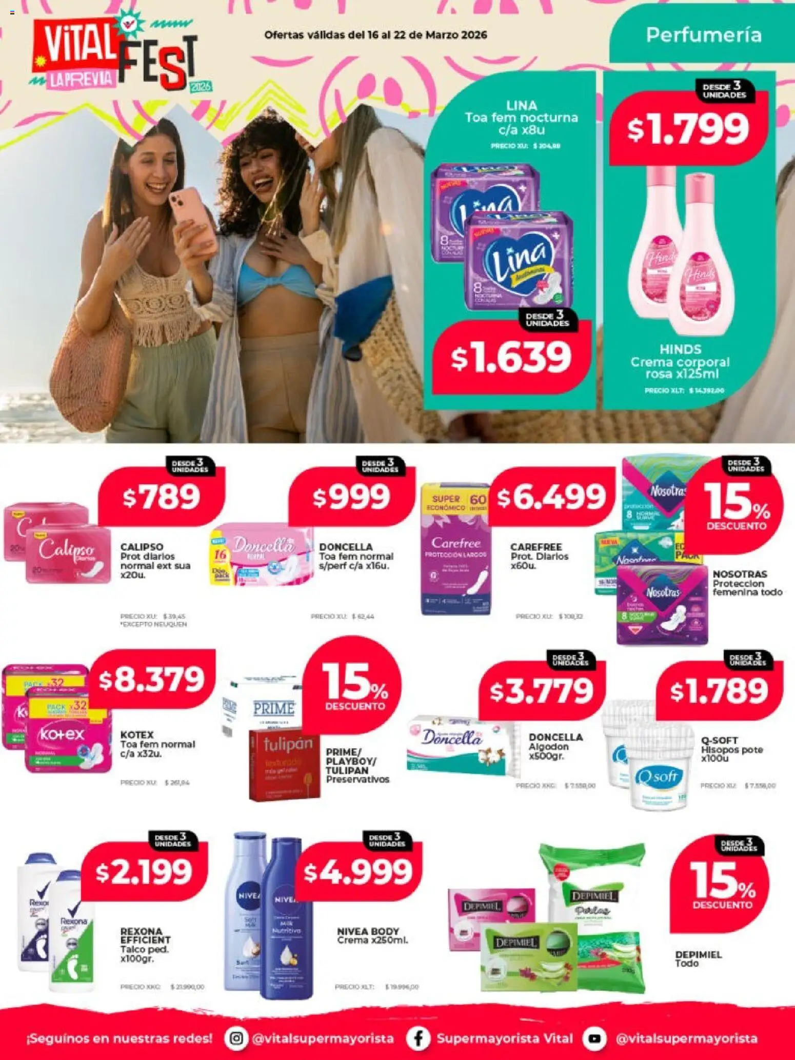 Vital - Ofertas - Laferrere  │ válido desde el 16.03.2026 | Página: 3 | Productos: Algodón, Body, Preservativos, Crema