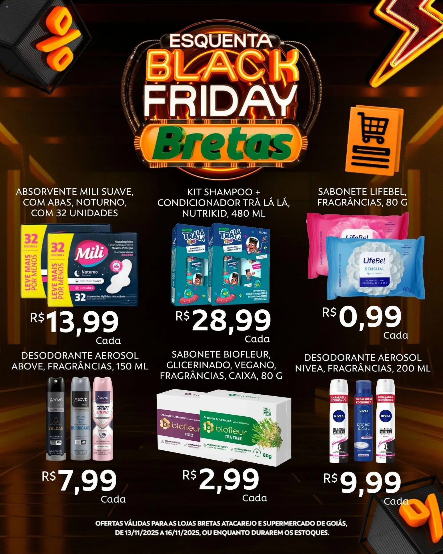 Bretas Folheto - válido de 13.11.2025 | Página: 6 | Produtos: Shampoo, Figo, Condicionador, Flores