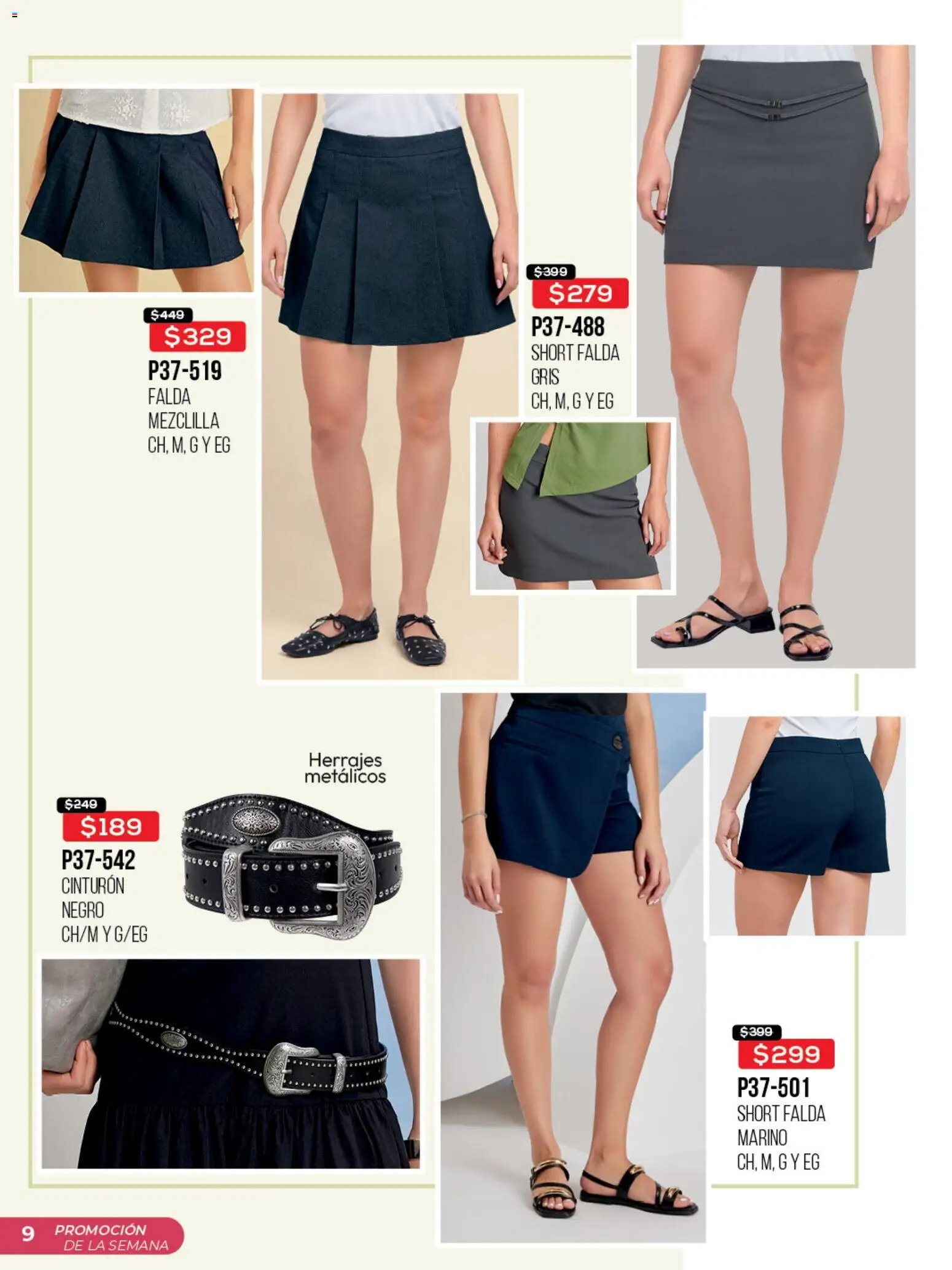 Nuevas ofertas de Cklass válidas en toda la República Mexicana desde el 03.03.2026. ¡Encuentra las mejores ofertas en Cklass catálogo Promo semanal! | Página: 10 | Productos: Cinturón, Falda, Short