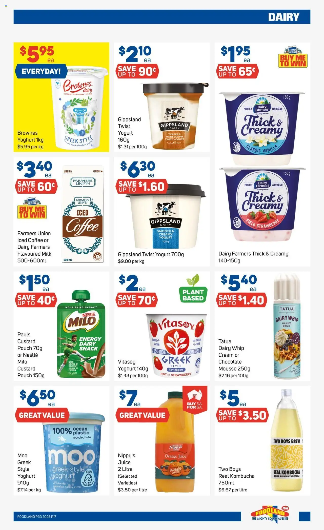 Foodland catalogue - valid from 13.08.2025 | Page: 17 | Products: Milk, Cream, Lemon, Mousse