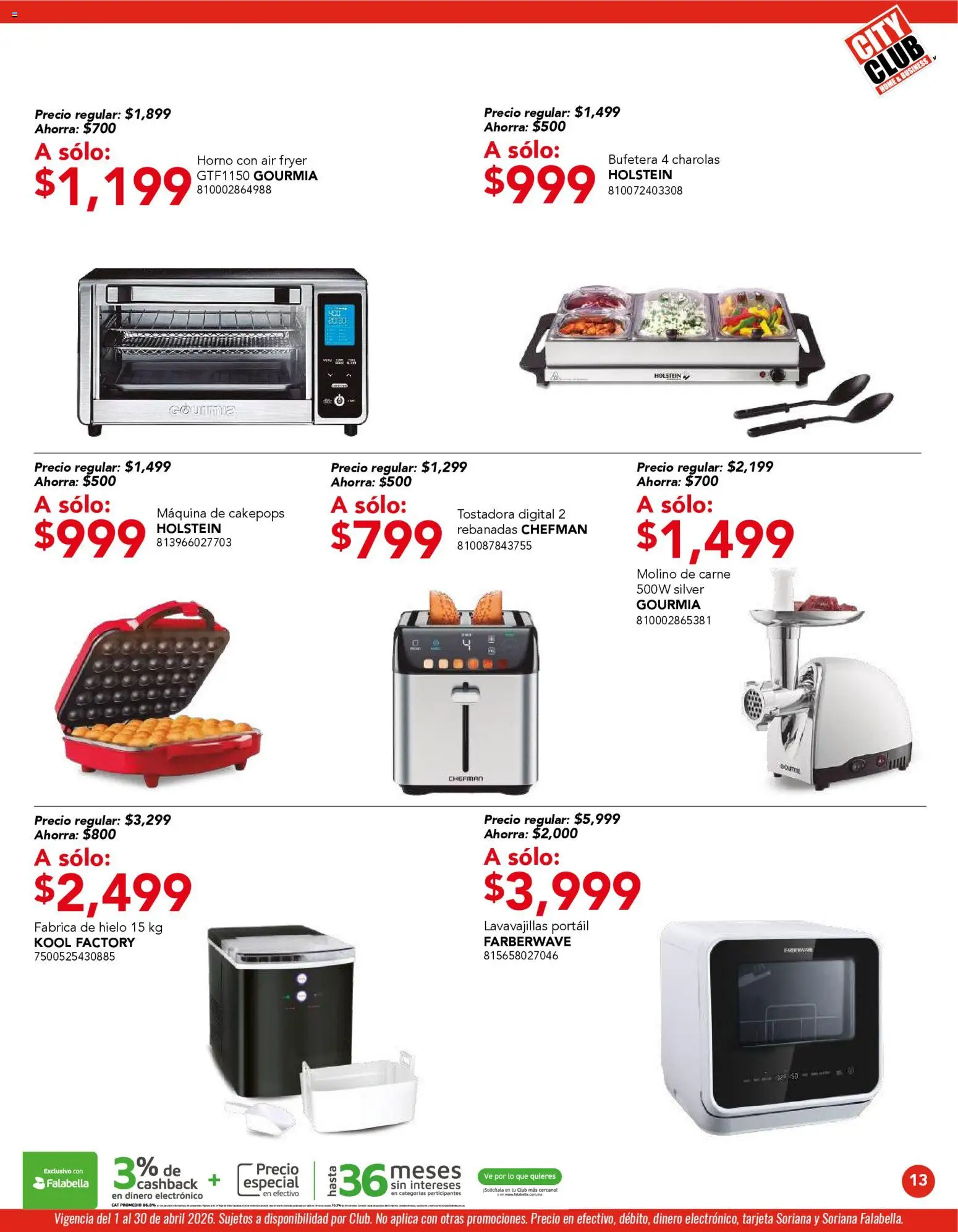 Nuevas ofertas de City Club válidas en toda la República Mexicana desde el 01.04.2026. ¡Encuentra las mejores ofertas en City Club catálogo! | Página: 13