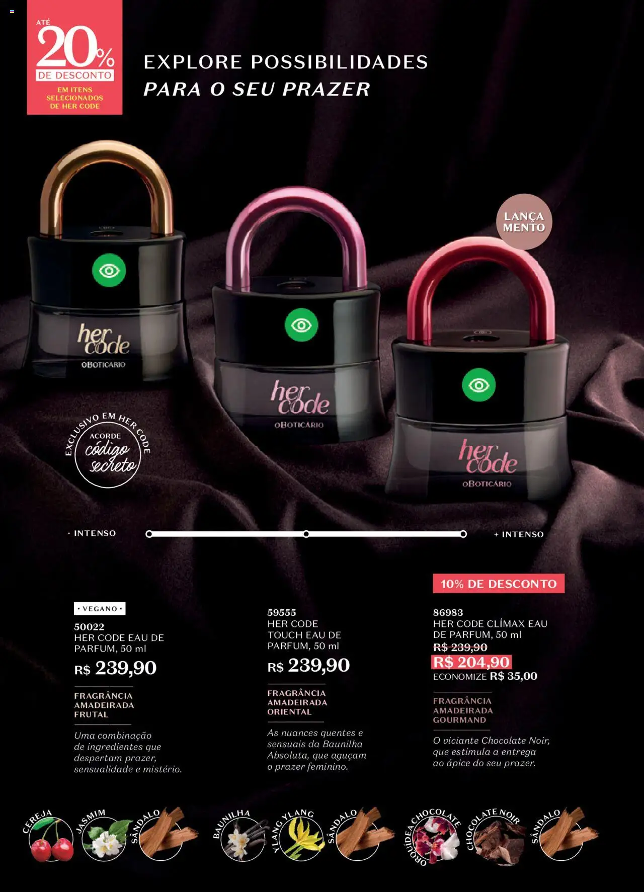 O Boticário Folheto - válido de 22.09.2025 | Página: 73 | Produtos: Cereja, Fragrância, Cola, Chocolate