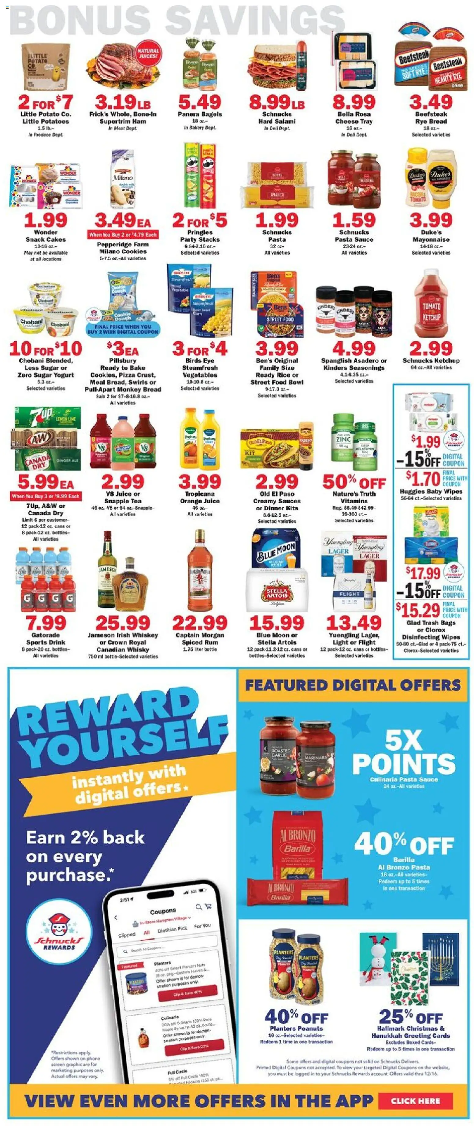 Schnucks Weekly Print Ad - IN - valid from 10.12.2025 | Page: 5 | Products: Rice, Pasta, Ketchup, Whiskey