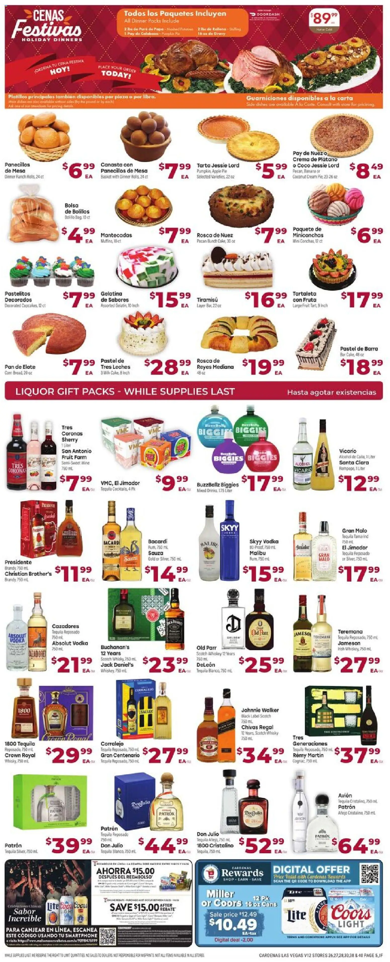 Cardenas Weekly Ad - NV - valid from 17.12.2025 | Page: 5 | Products: Basket, Wine, Cream, Apple Pie