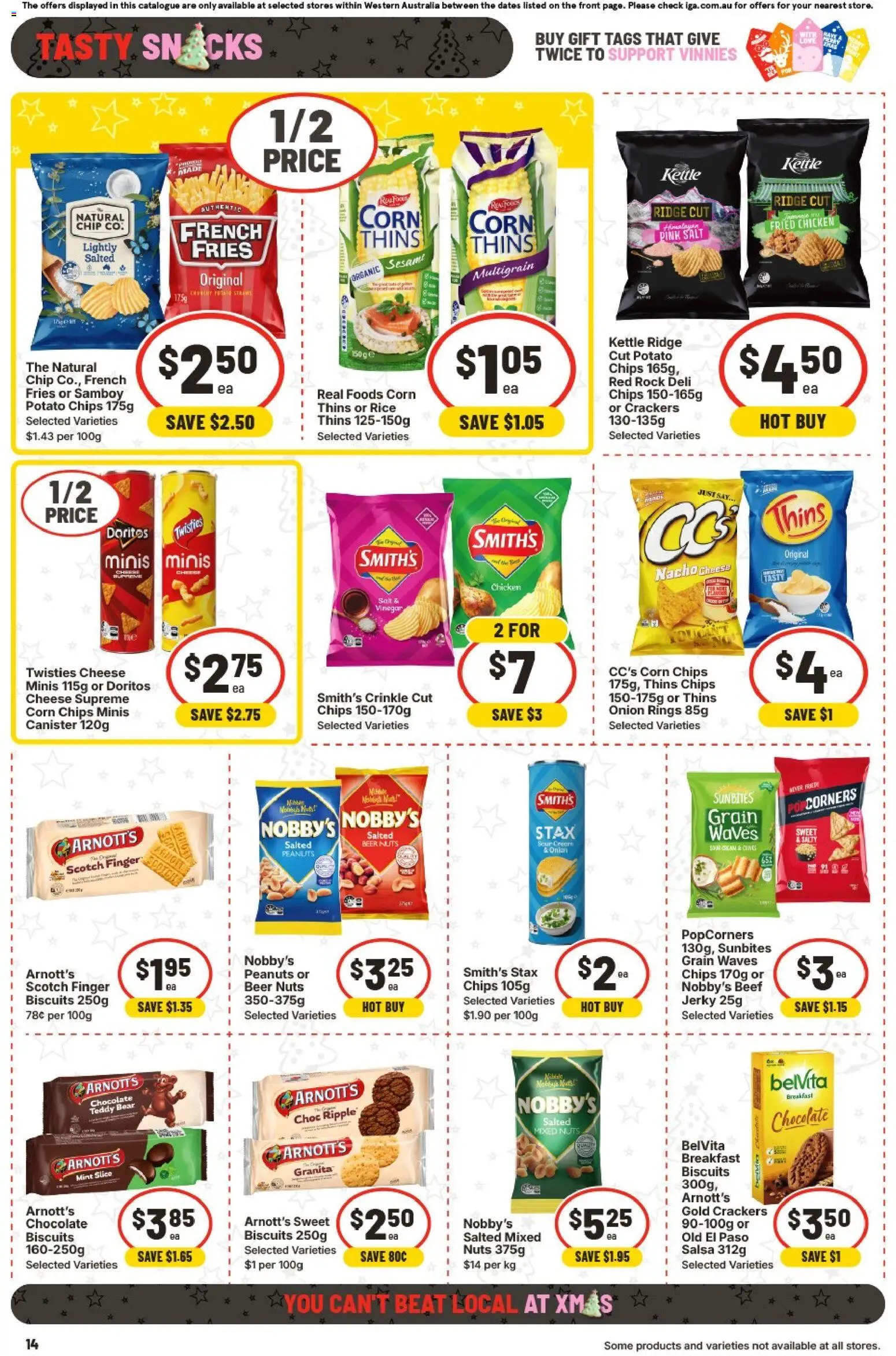 IGA catalogue - valid from 26.11.2025 | Page: 17 | Products: Chocolate, Chips, Peanuts, Biscuits