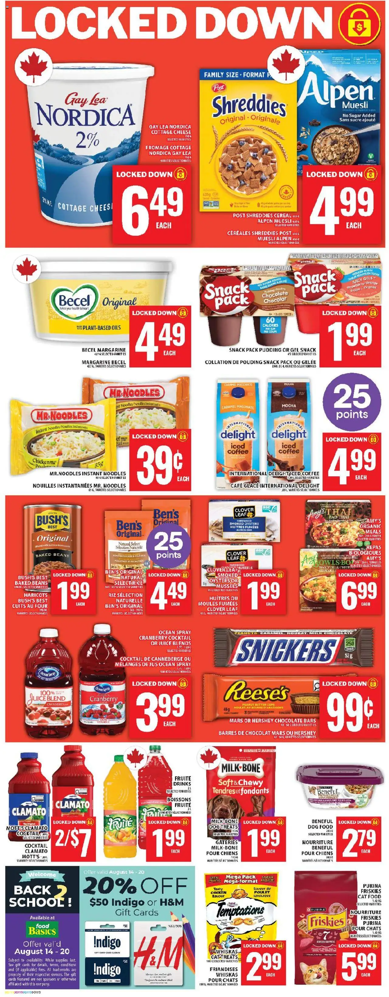 Food Basics flyer valid from 14.08.2025 | Page: 12 | Products: Butter, Cheese, Coffee, Chocolate