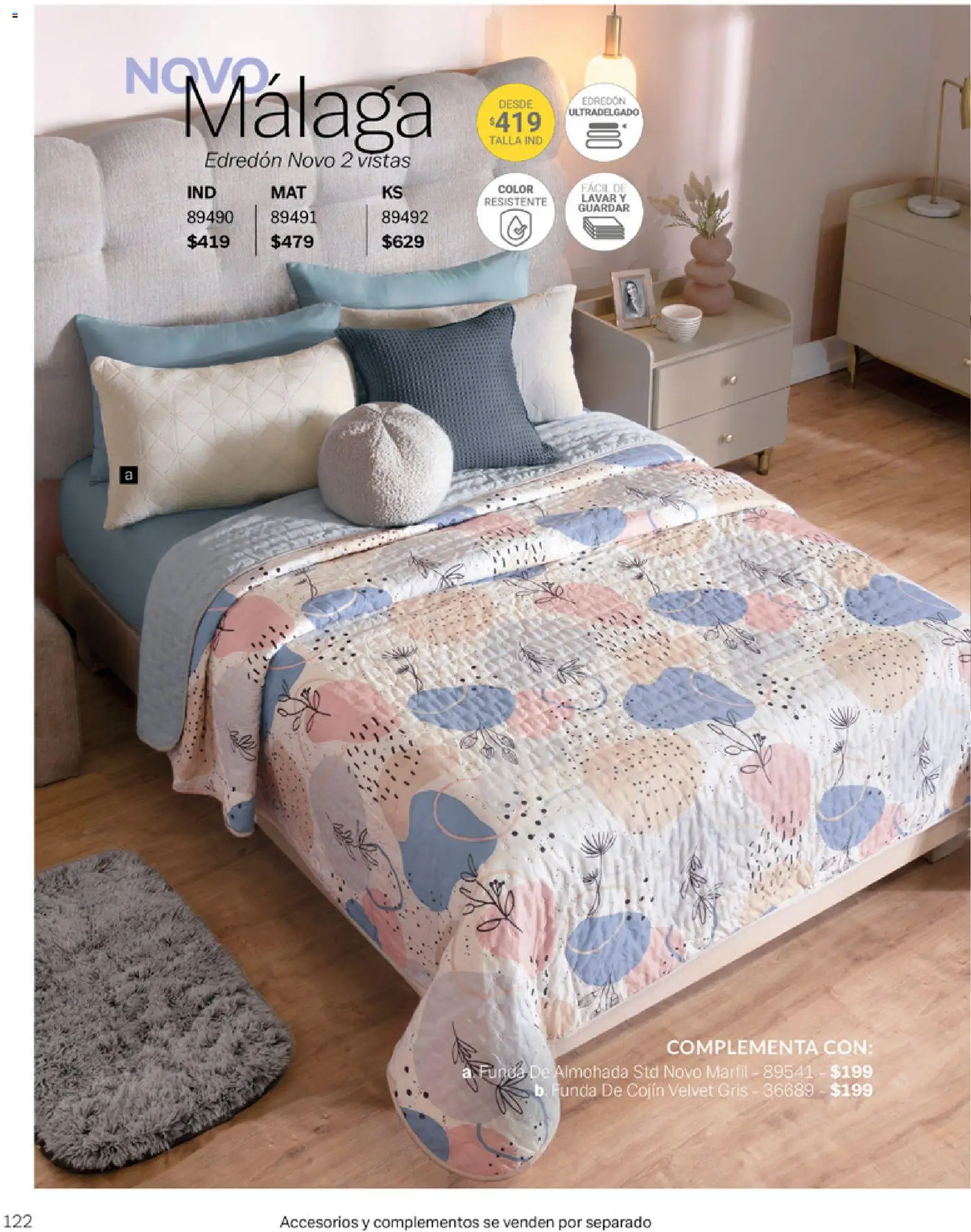 Nuevas ofertas de Vianney válidas en toda la República Mexicana desde el 06.03.2026. ¡Encuentra las mejores ofertas en Vianney catálogo Tu hogar, nuestra pasión! | Página: 124 | Productos: Funda, Funda de almohada, Almohada