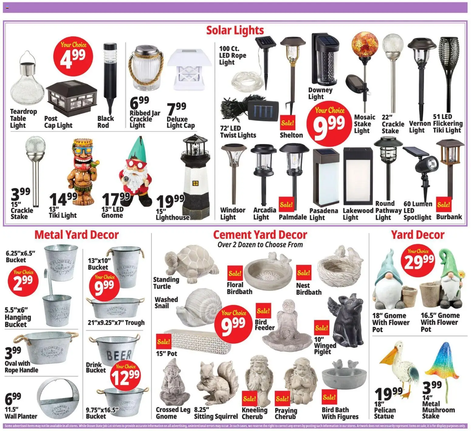 Ocean State Job Lot Weekly Ad - valid from 09.04.2026 | Page: 9 | Products: Table, Bath, Beer, Cap