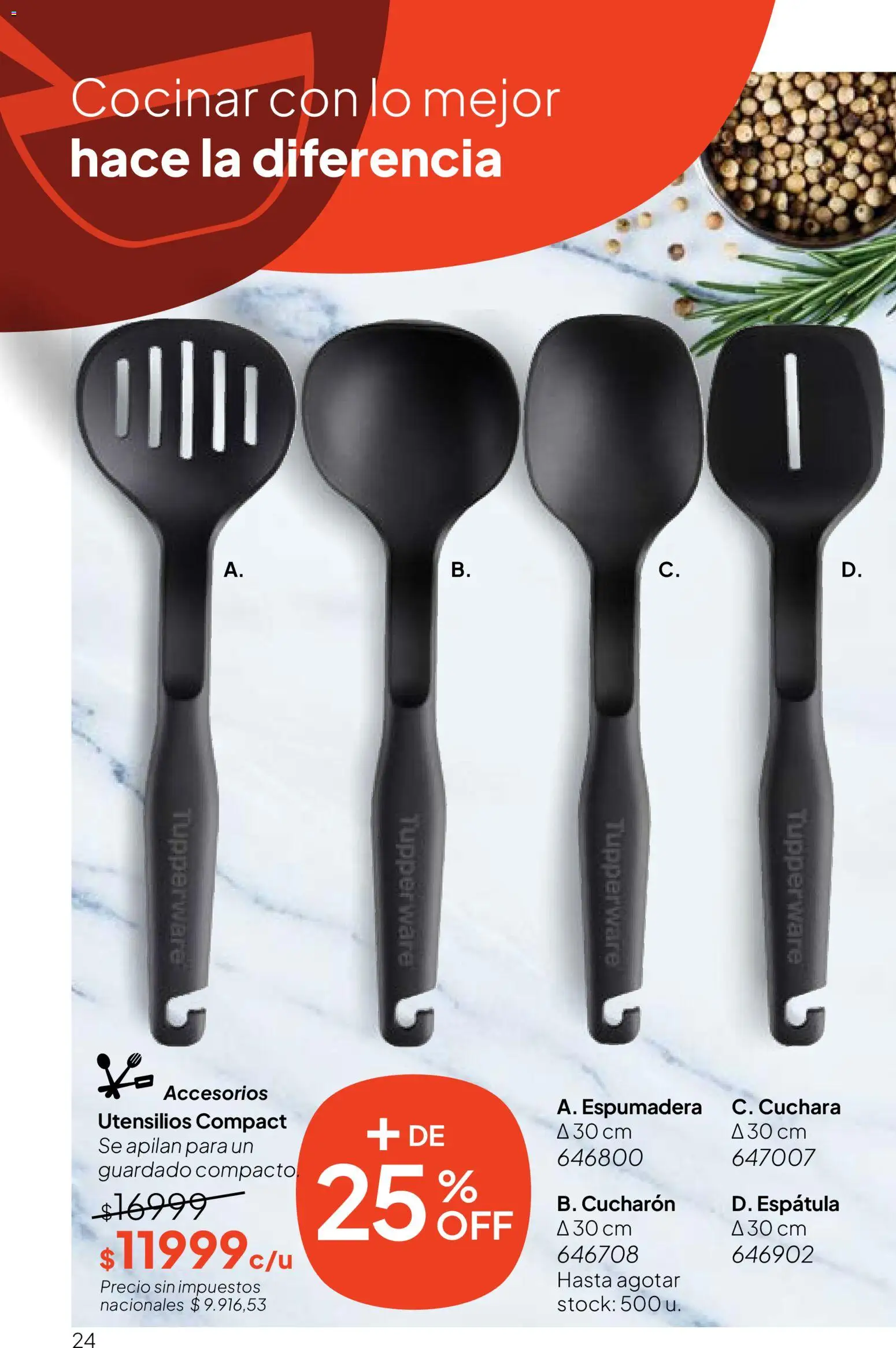 Tupperware Folleto de Campaña 2/2026 │ válido desde el 18.12.2025 | Página: 25 | Productos: Cuchara, Espatula, Cucharon, Espumadera