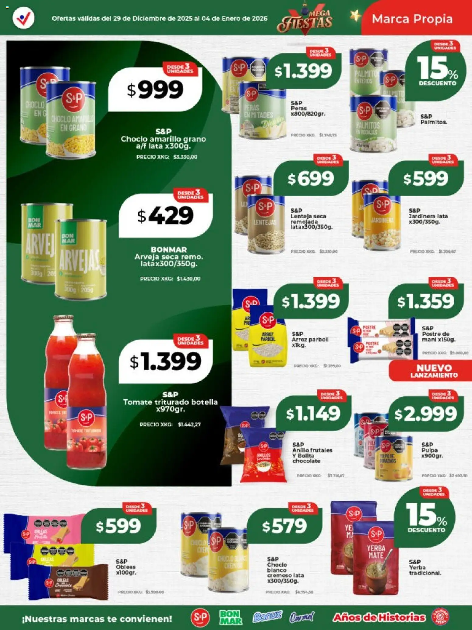 Vital - Especial nuestras marcas │ válido desde el 29.12.2025 | Página: 1 | Productos: Arveja, Lentejas, Tomate, Arroz