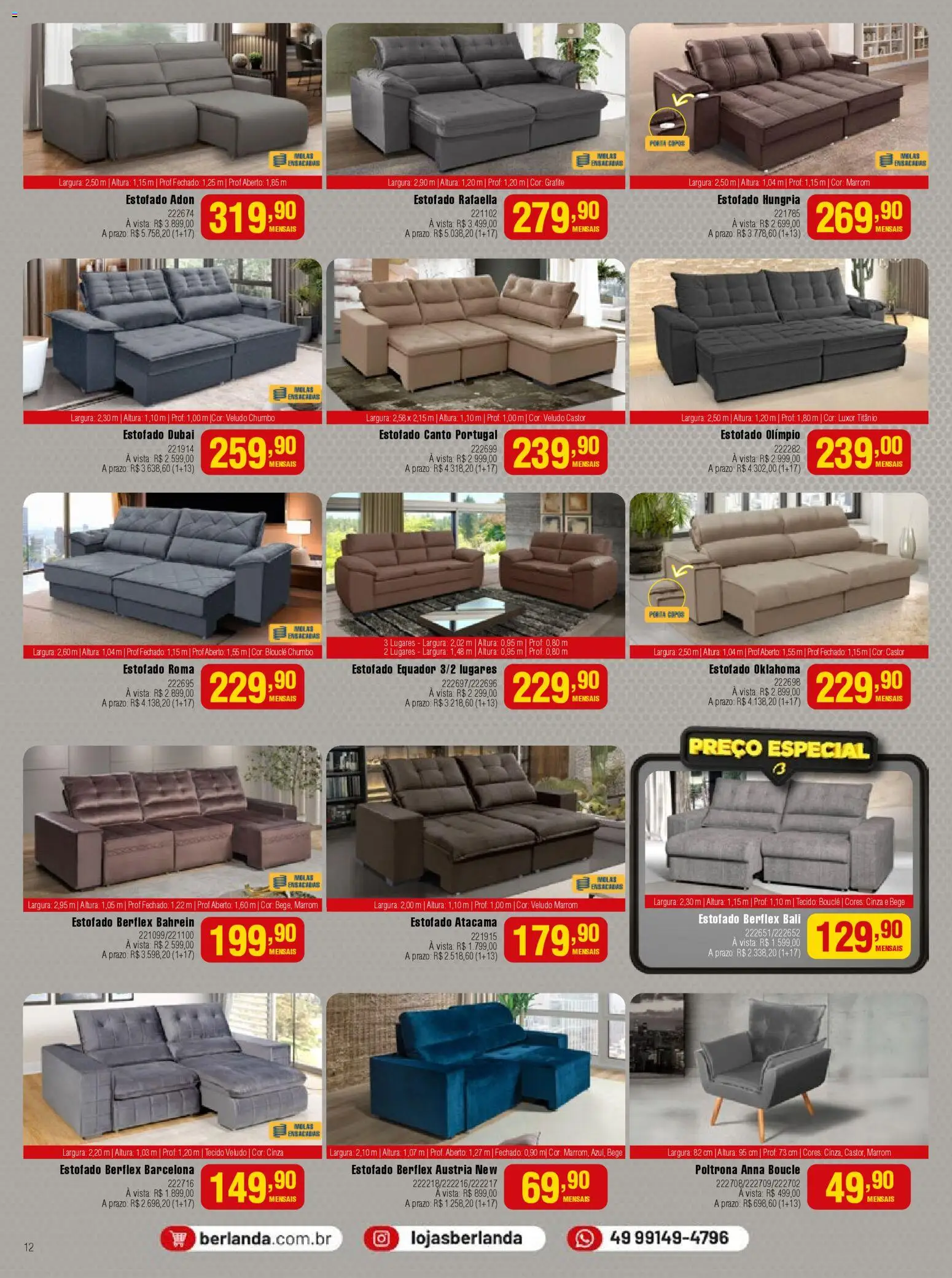 Berlanda Folheto - válido de 01.11.2025 | Página: 12 | Produtos: Poltrona, Tecido