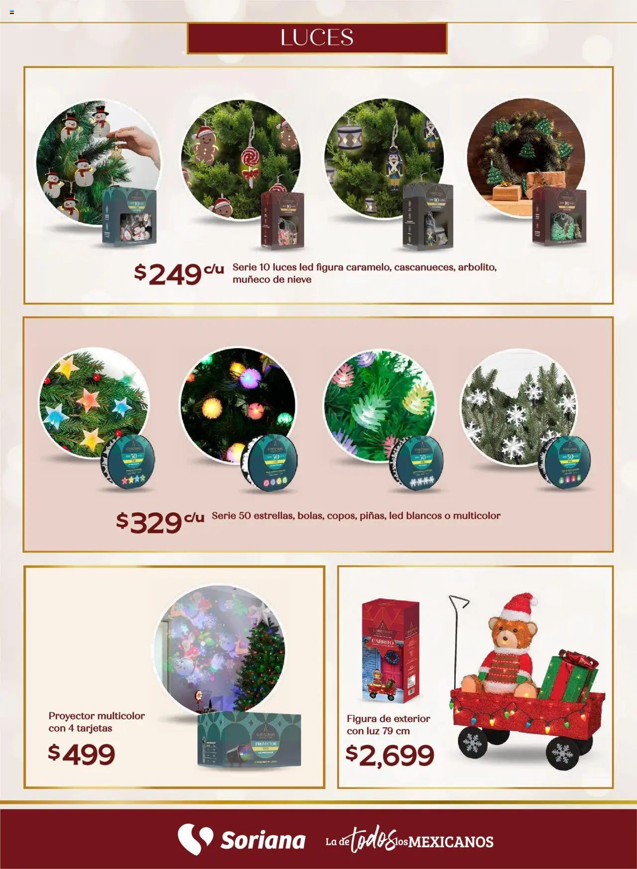 Nuevas ofertas de Soriana válidas en toda la República Mexicana desde el 25.09.2025. ¡Encuentra las mejores ofertas en Soriana - Decoración Navideña Híper Nacional! | Página: 44 | Productos: Proyector