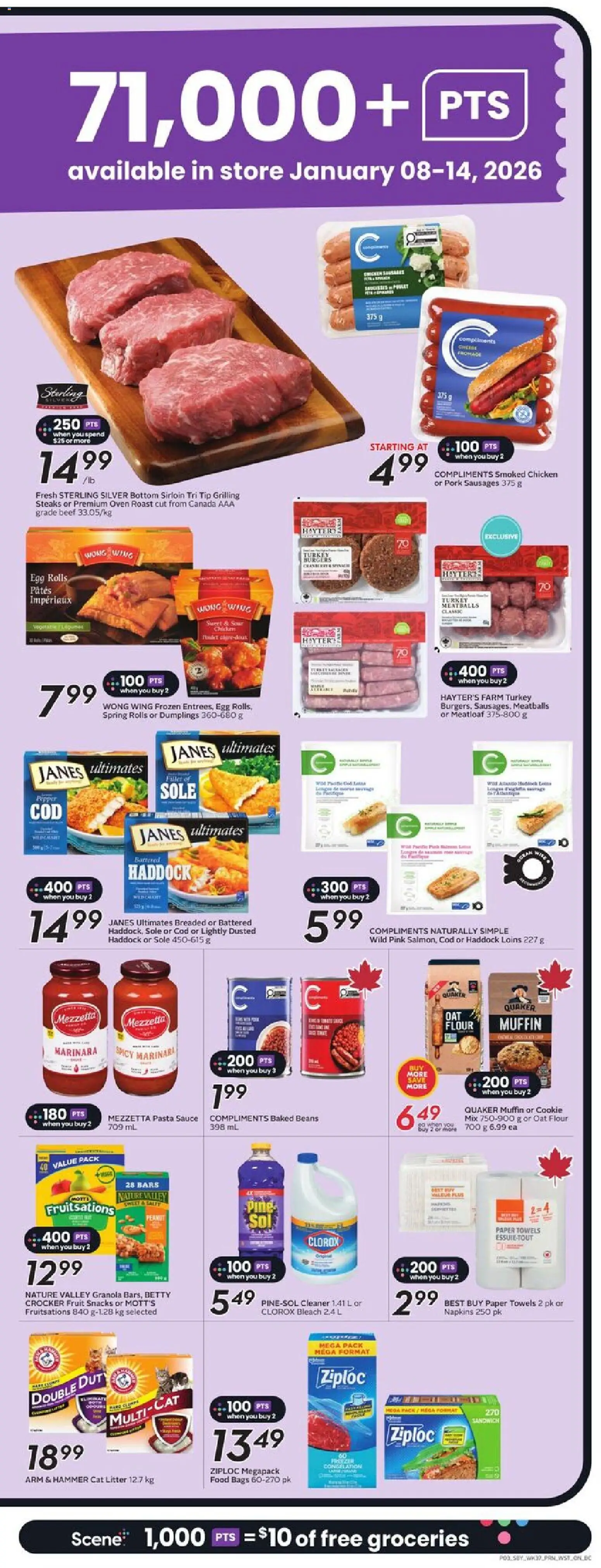 Safeway flyer valid from 08.01.2026 | Page: 6 | Products: Beef, Turkey, Oven, Chicken
