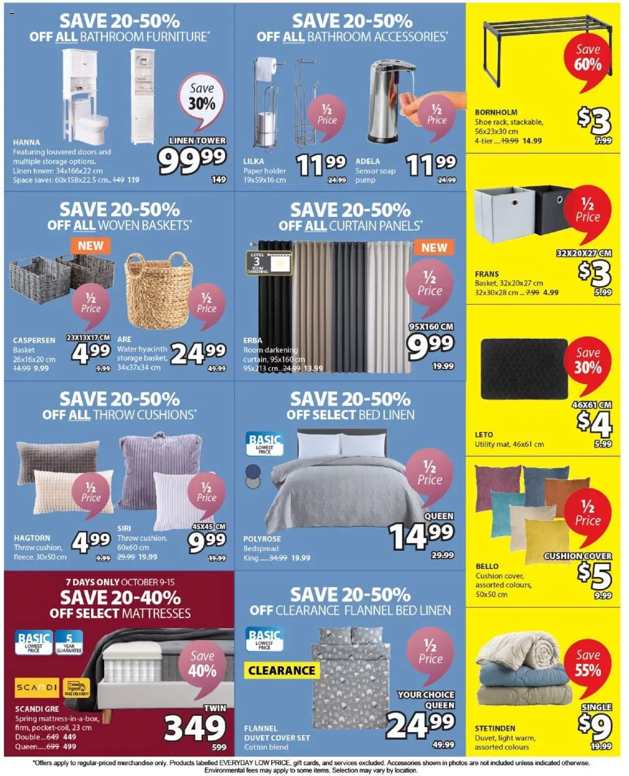 JYSK flyer valid from 09.10.2025 | Page: 2 | Products: Soap, Bed, Basket