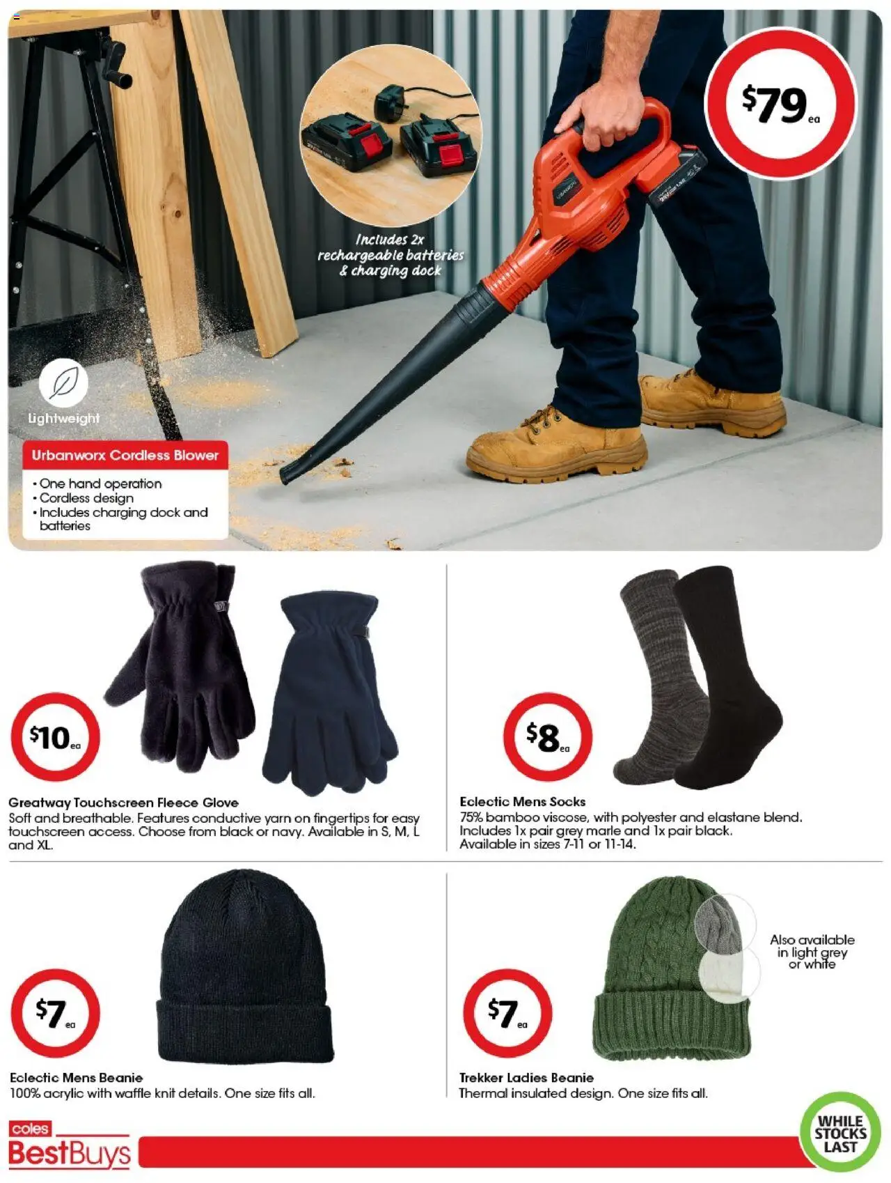 Coles catalogue - valid from 20.06.2025 | Page: 3 | Products: Light, Socks, Batteries