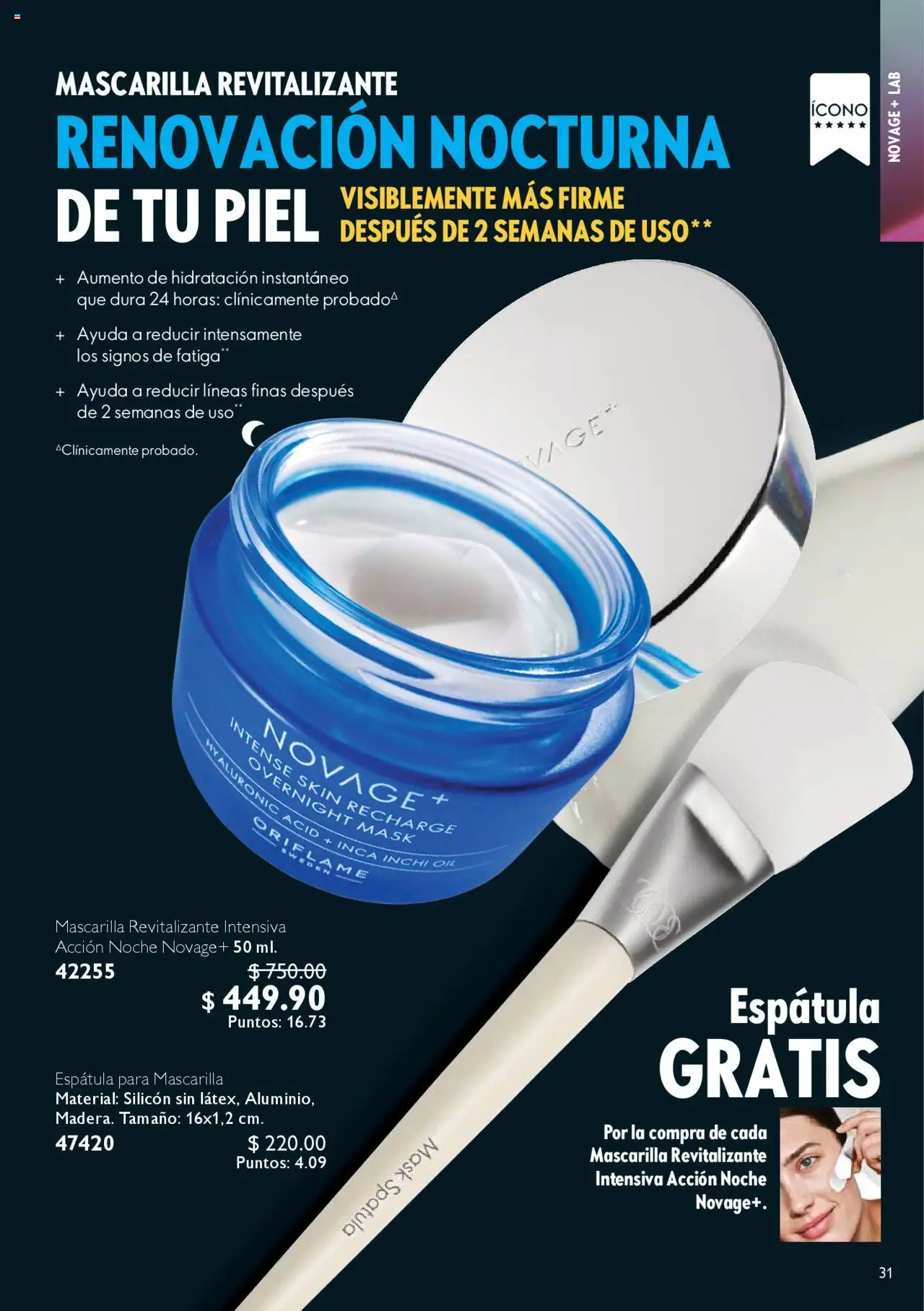 Nuevas ofertas de Oriflame válidas en toda la República Mexicana desde el 04.10.2025. ¡Encuentra las mejores ofertas en Oriflame - Campaña 14 2025! | Página: 31 | Productos: Espátula, Mascarilla
