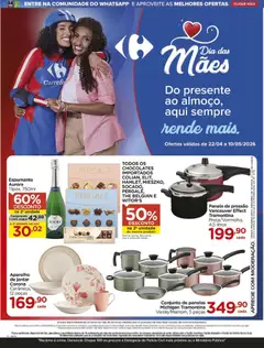 Carrefour ofertas Dia das Mães - Pré-Visualização do folheto da loja Carrefour, válido de 22.04.2026