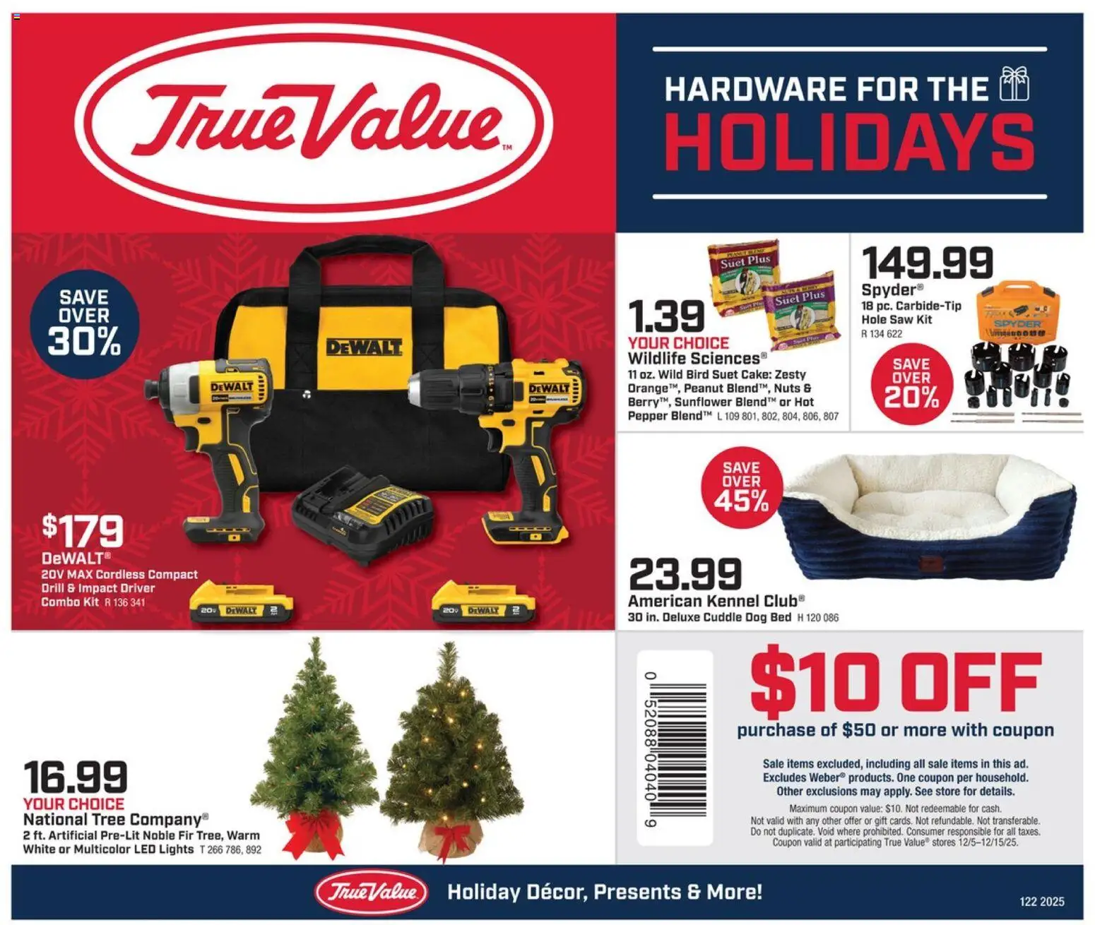 True Value Ad - valid from 05.12.2025 | Page: 1 | Products: Bed, Saw, Nuts, Pepper