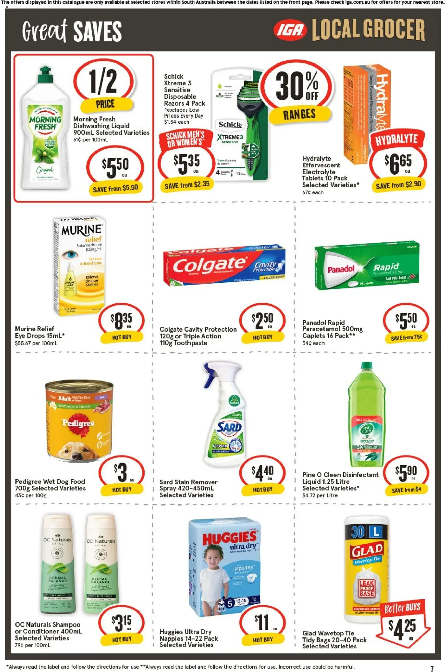 IGA catalogue - valid from 24.12.2025 | Page: 7 | Products: Nappies, Toothpaste, Stain remover, Tie