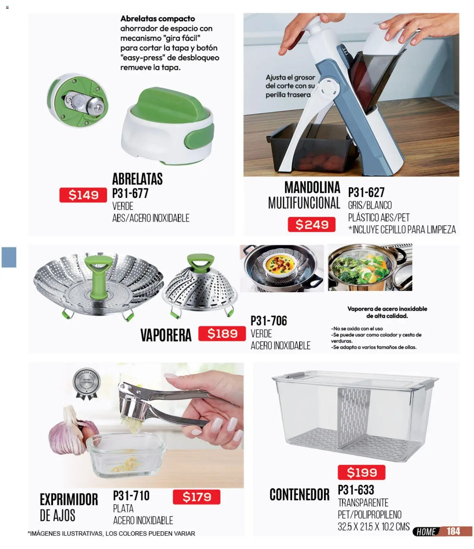 Nuevas ofertas de Cklass válidas en toda la República Mexicana desde el 30.11.2025. ¡Encuentra las mejores ofertas en Cklass catálogo Rebajas Navideñas Ropa! | Página: 185 | Productos: Colador, Cepillo, Contenedor, Exprimidor