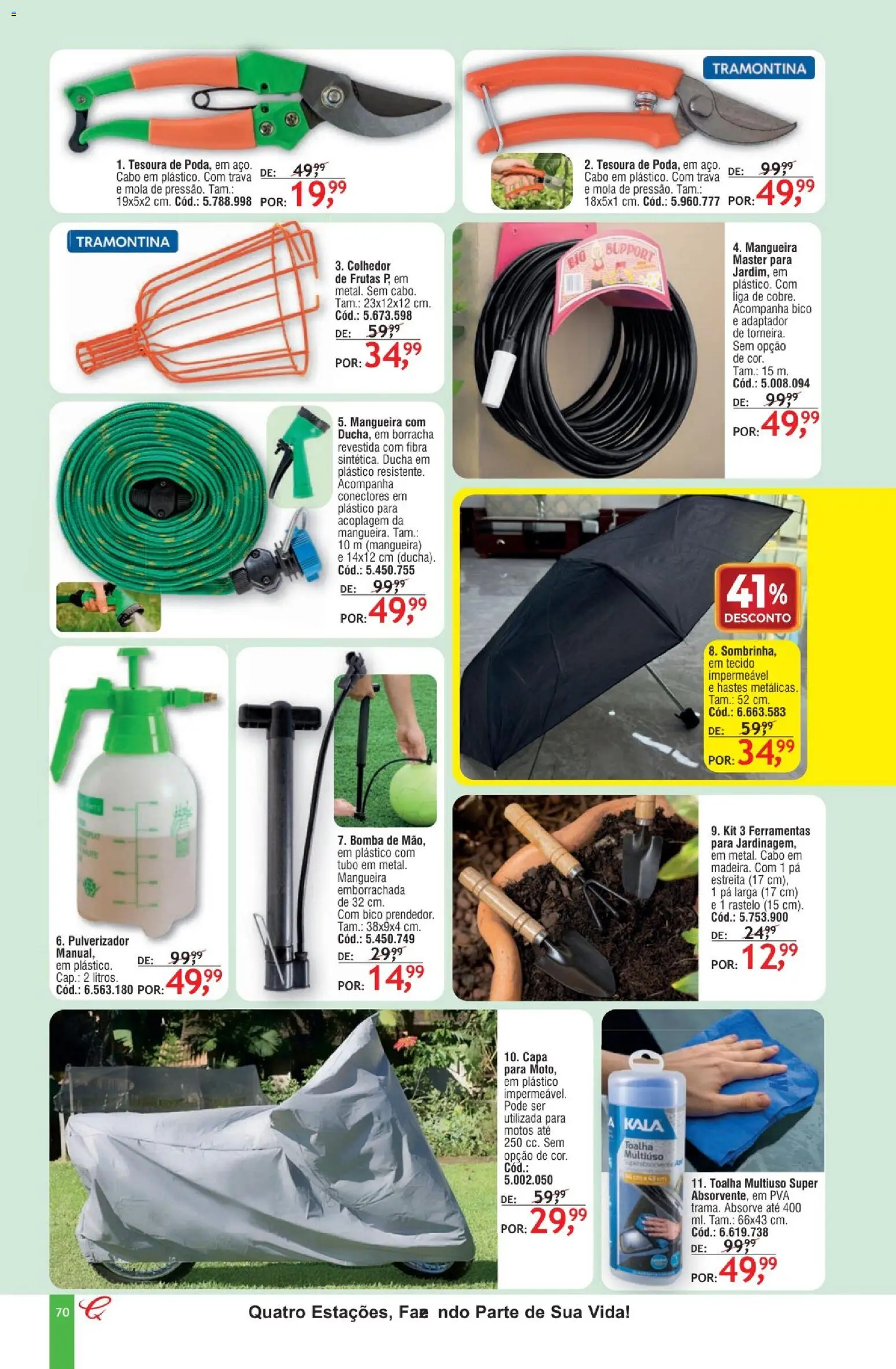 Quatro Estações Folheto - válido de 01.05.2026 | Página: 66 | Produtos: Borracha, Tesoura, Pá, Adaptador
