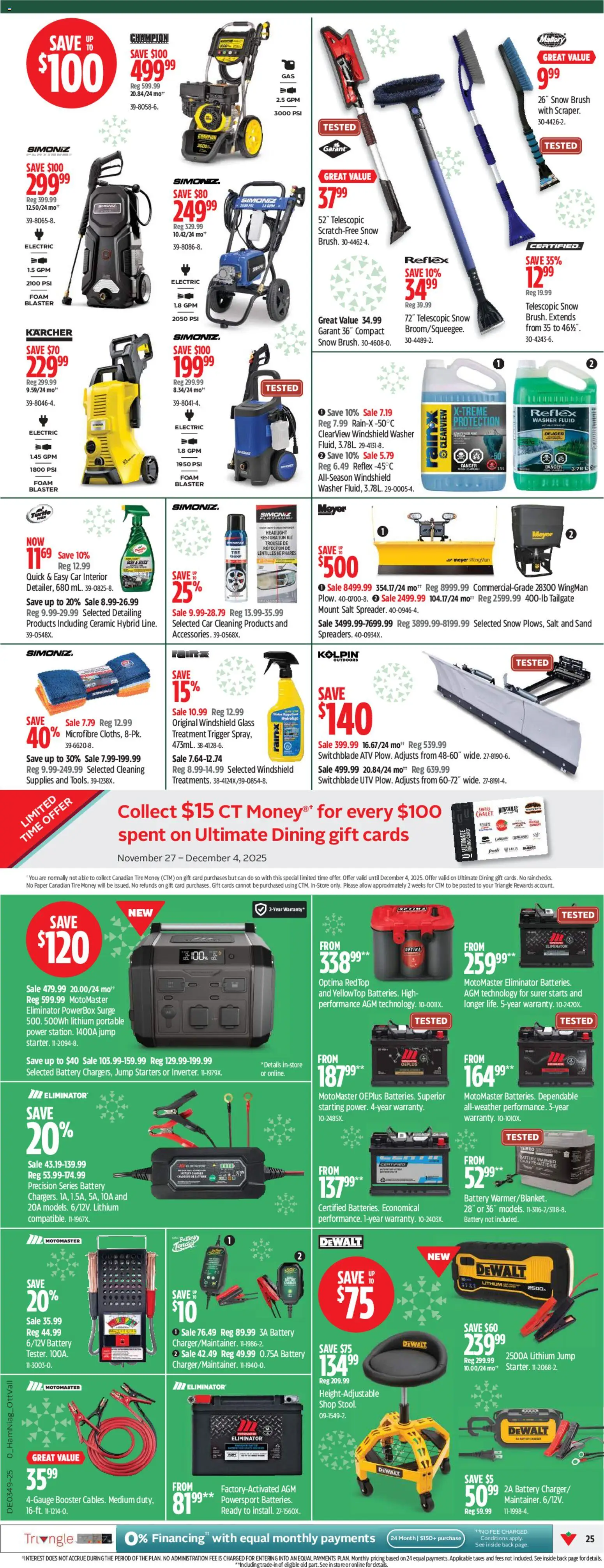 Canadian Tire flyer valid from 27.11.2025 | Page: 25 | Products: Brush, Battery