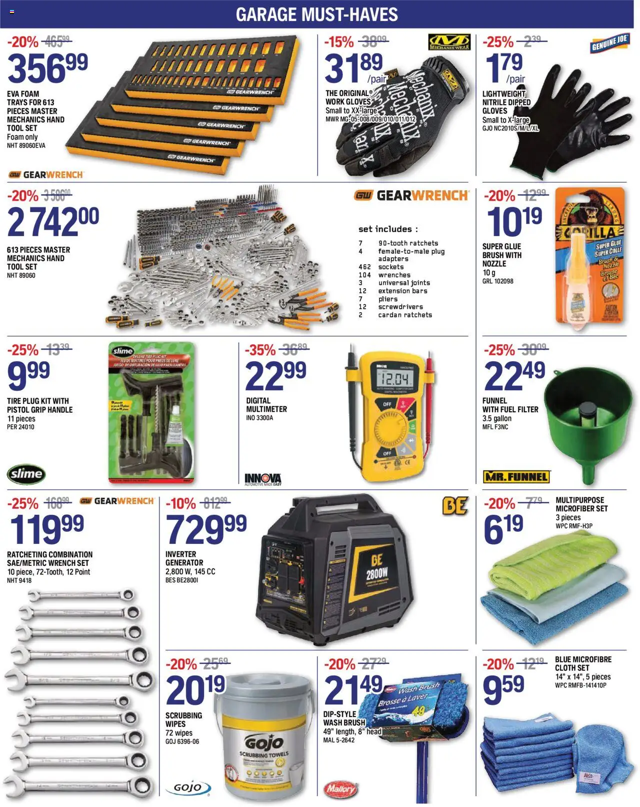 NAPA Auto Parts flyer valid from 01.08.2025 | Page: 2 | Products: Gloves, Brush