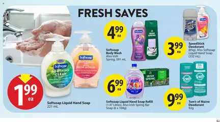 Preview of Save on foods flyer - AB from shop Save on foods valid from 09.04.2026 | Page: 34 | Products: Fragrance, Soap, Body wash, Deodorant