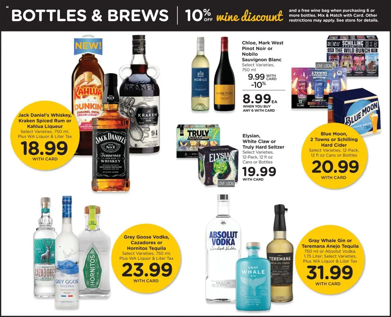 QFC Weekly Ad - WA - valid from 17.09.2025 | Page: 10 | Products: Cider, Wine, Cream, Whiskey