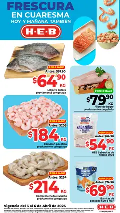 Vista previa de H-E-B folleto, nuevo folleto de la tienda, válido en México a partir del 03.04.2026