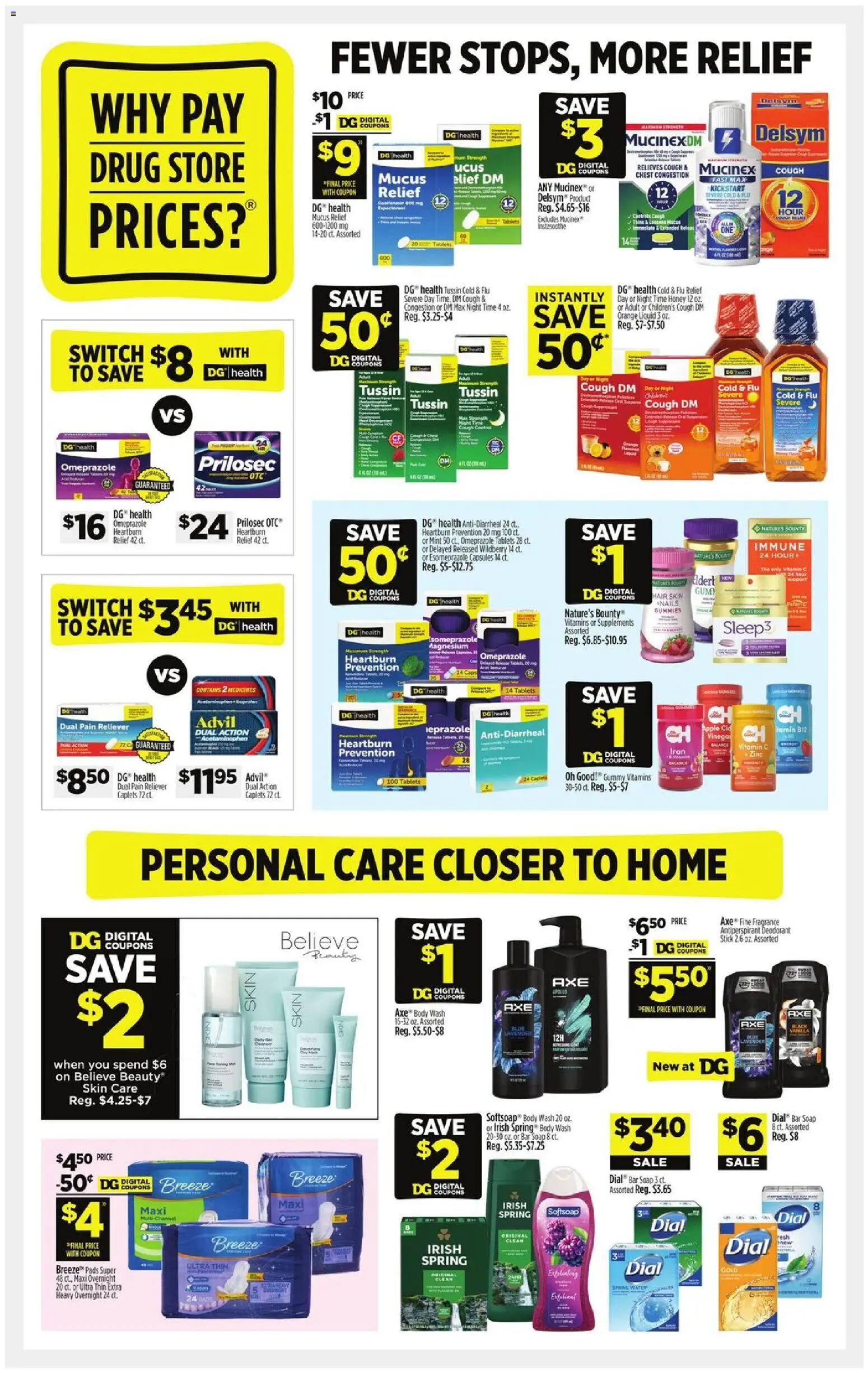 Dollar General Weekly Ad - TX - valid from 28.12.2025 | Page: 8 | Products: Zinc, Axe, Antiperspirant, Body Wash