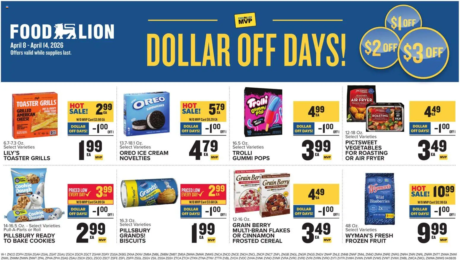Food Lion Weekly Ad - valid from 08.04.2026 | Page: 9 | Products: Toaster, Butter, Cheese, Flakes