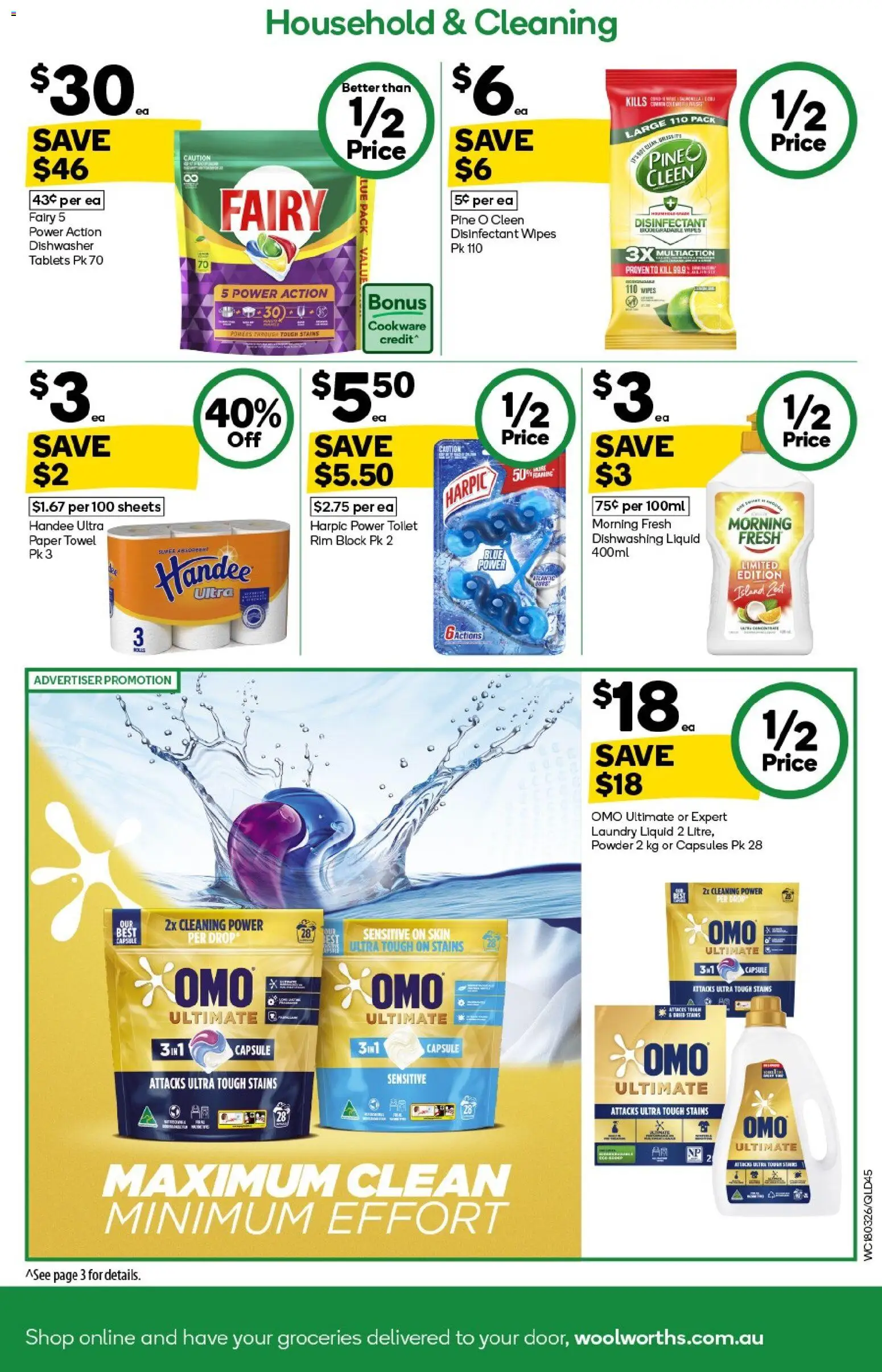 Woolworths catalogue - valid from 18.03.2026 | Page: 45 | Products: Household, Cookware, Laundry, Dishwasher