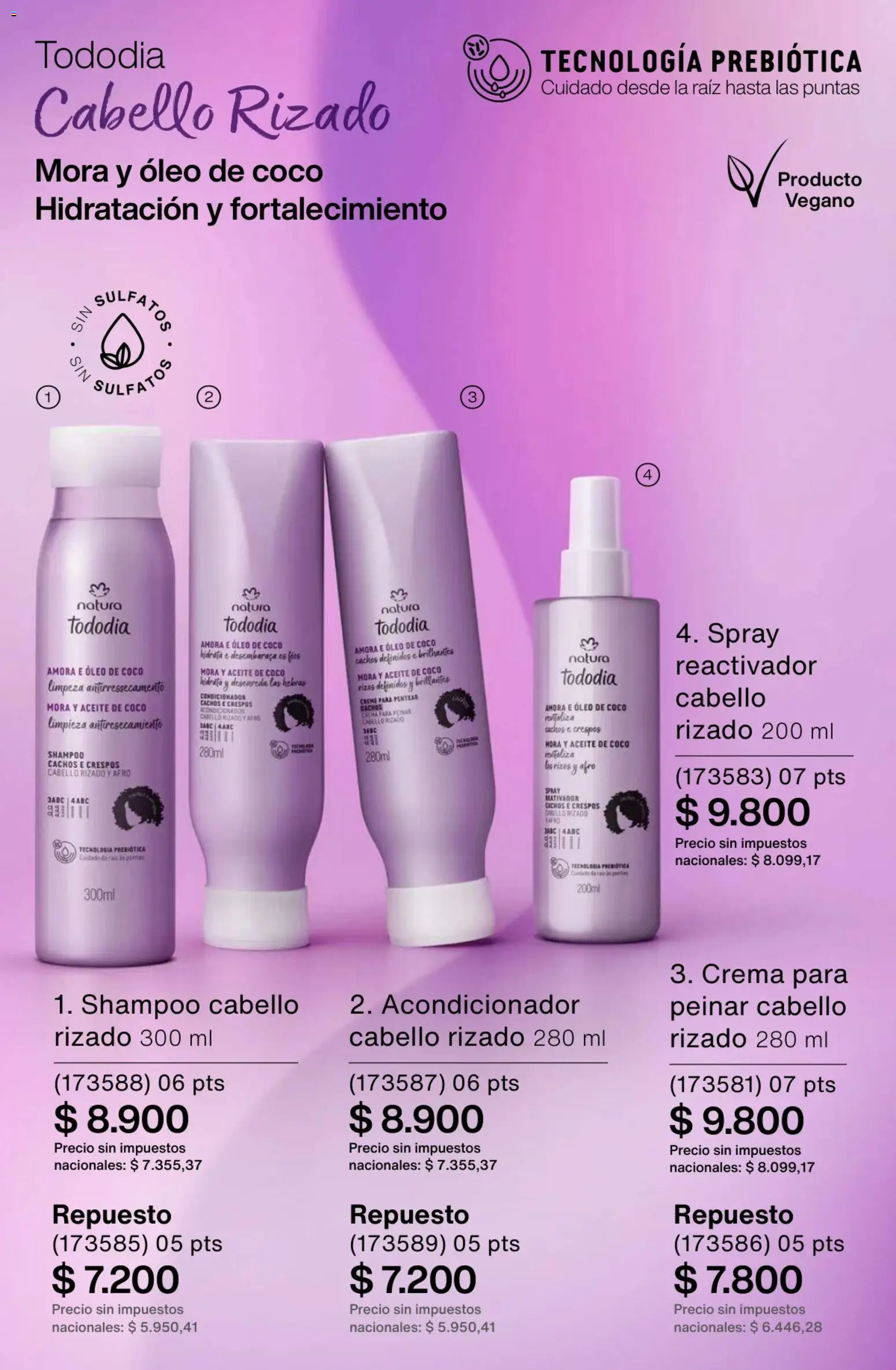 Catálogo Natura Ciclo 1/2026 │ válido desde el 06.01.2026 | Página: 257 | Productos: Aceite, Shampoo, Acondicionador, Crema