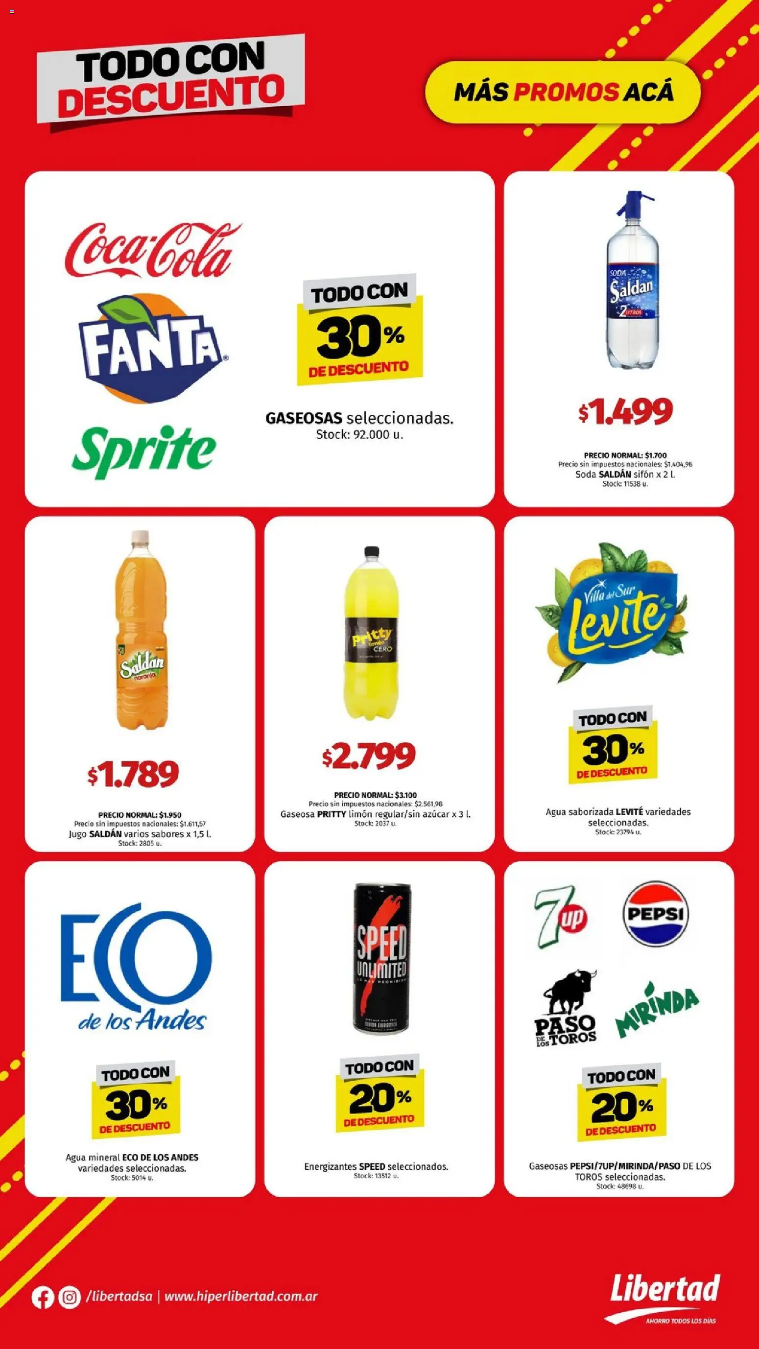 Hipermercado Libertad catálogo │ válido desde el 18.12.2025 | Página: 9 | Productos: Gaseosa, Soda, Jugo, Agua saborizada