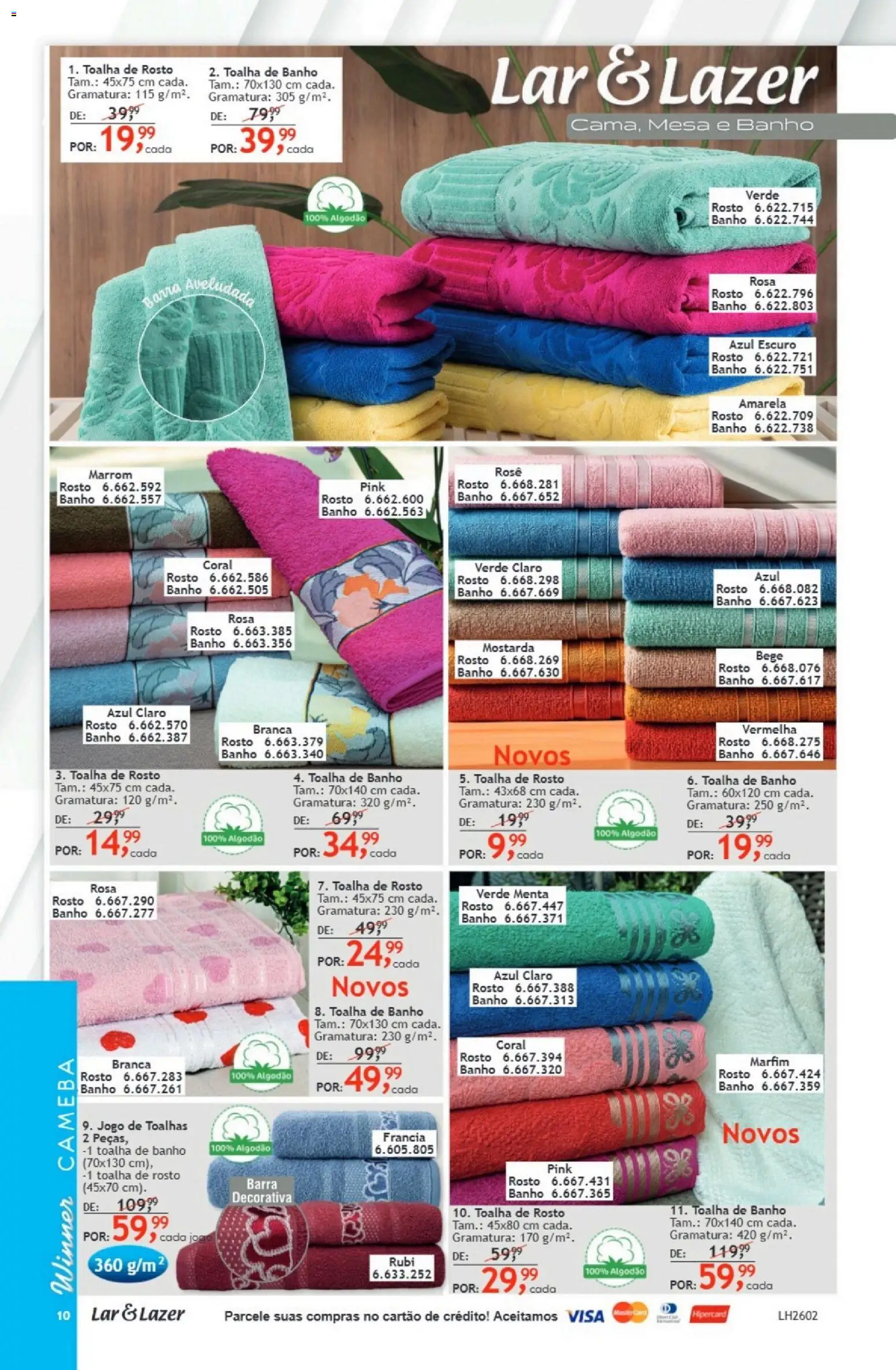 Quatro Estações Folheto - válido de 01.01.2026 | Página: 10 | Produtos: Mesa, Toalha de banho, Algodão