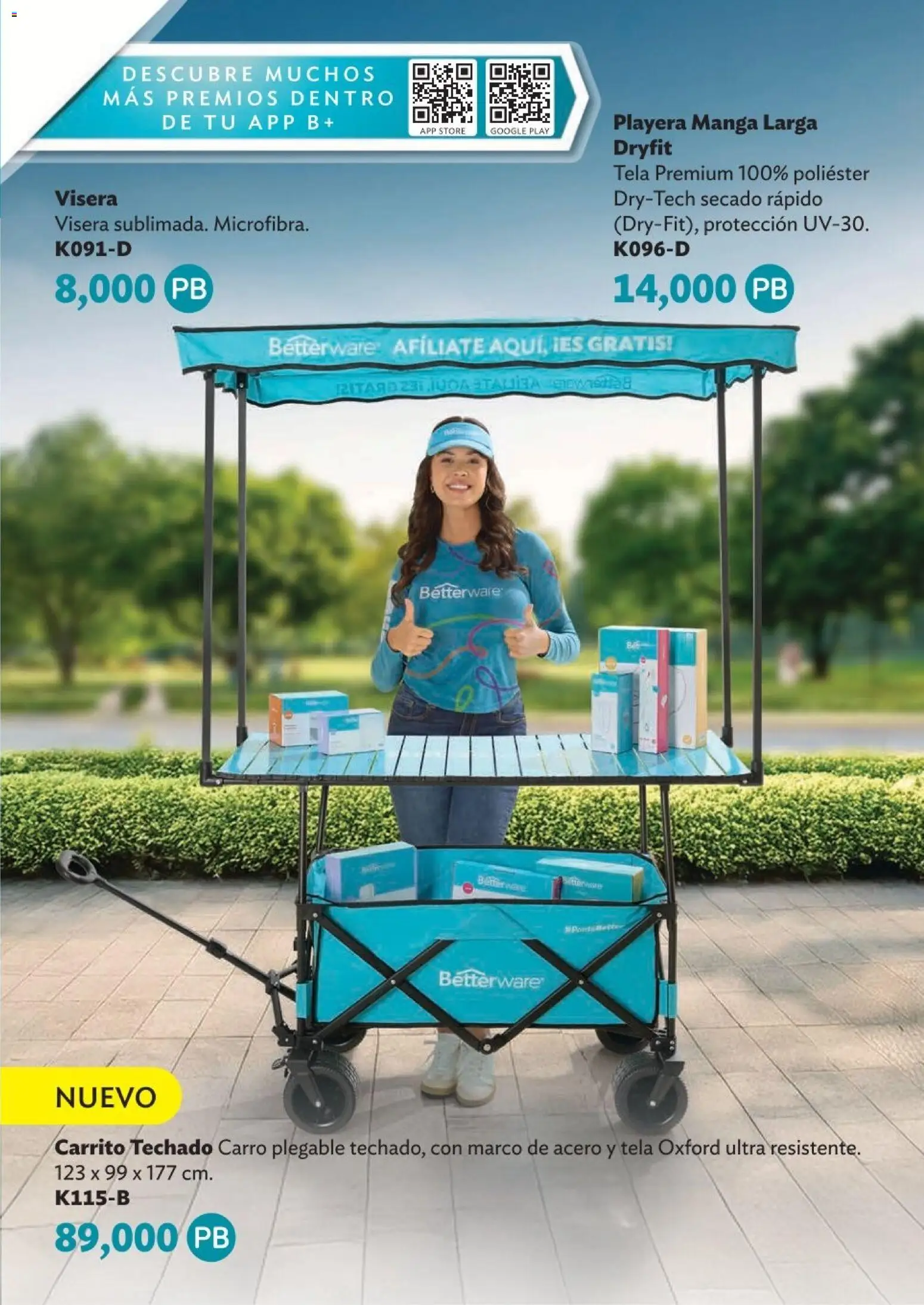 Nuevas ofertas de Betterware válidas en toda la República Mexicana desde el 05.01.2026. ¡Encuentra las mejores ofertas en Betterware Catálogo de Premios! | Página: 3 | Productos: Manga, Playera, Visera