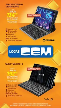 Lojas Cem Folheto - válido de 01.09.2025 | Página: 11 | Produtos: Tablet, Processador, Carne, Teclado