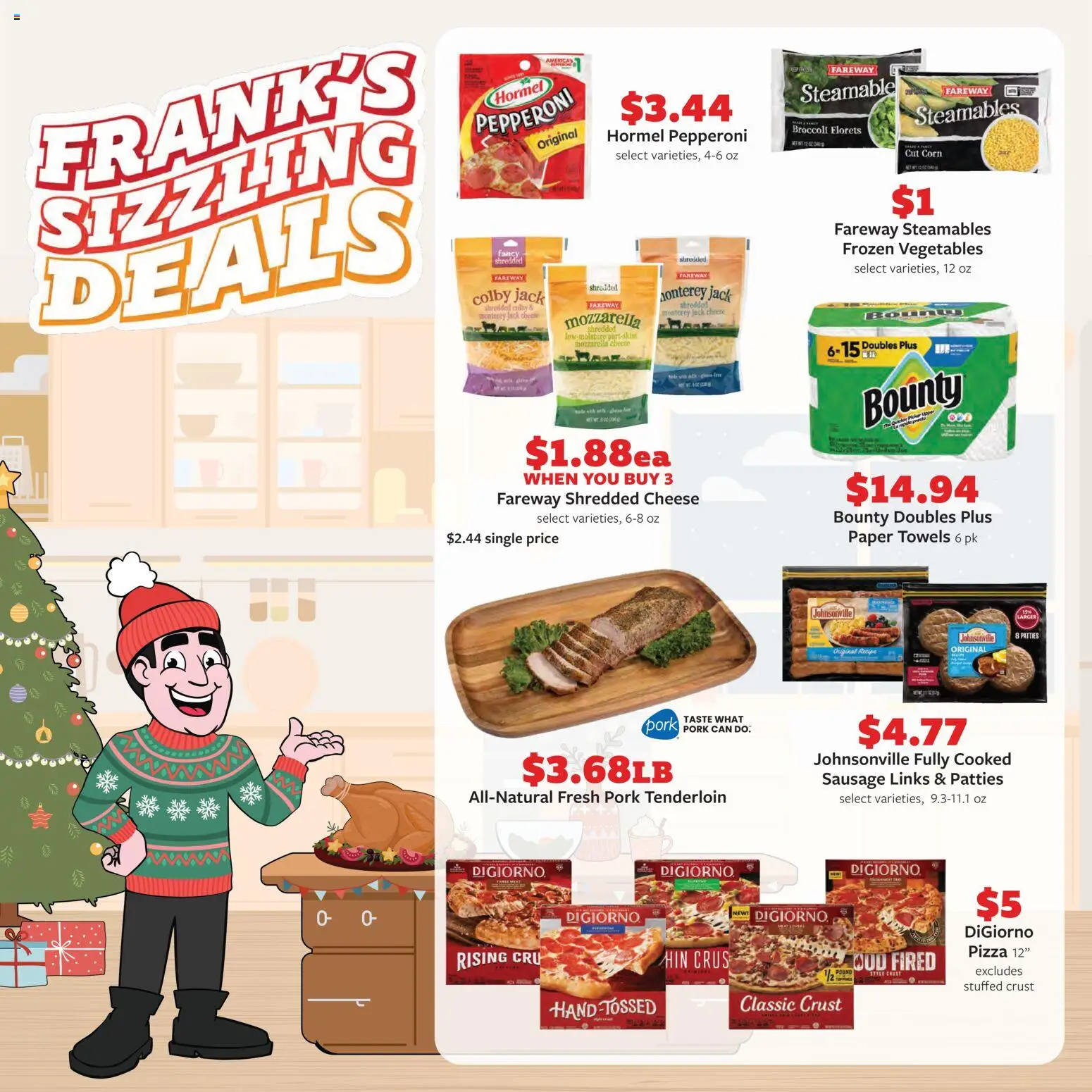 Fareway Weekly Ad - valid from 22.12.2025 | Page: 11 | Products: Cheese, Pork, Vegetables, Sausage