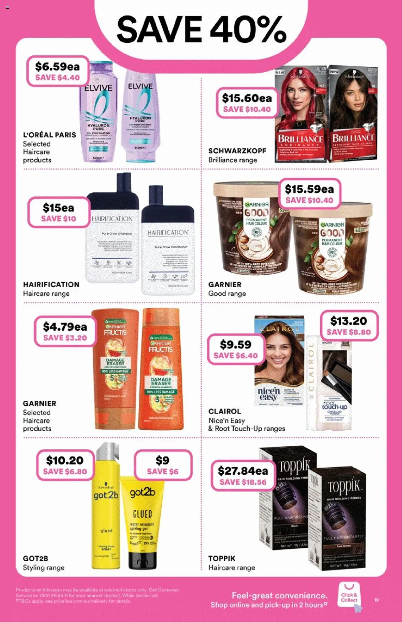 Priceline Pharmacy catalogue - valid from 14.08.2025 | Page: 19 | Products: Powder, Shampoo, Conditioner, Water