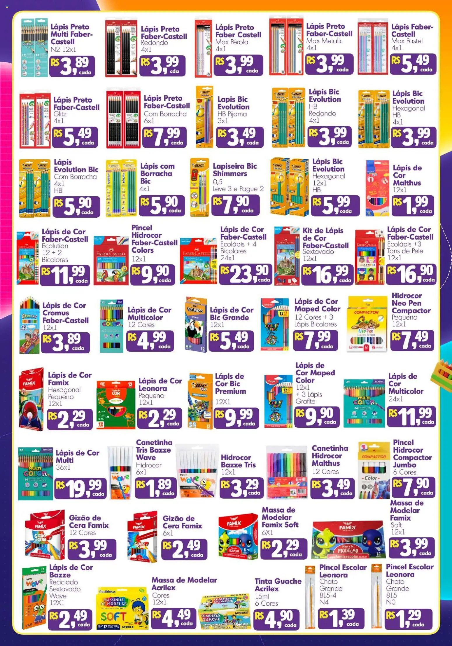 Mateus Folheto - válido de 02.02.2026 | Página: 5 | Produtos: Lápis, Lápis de cor, Canetinha, Tinta guache