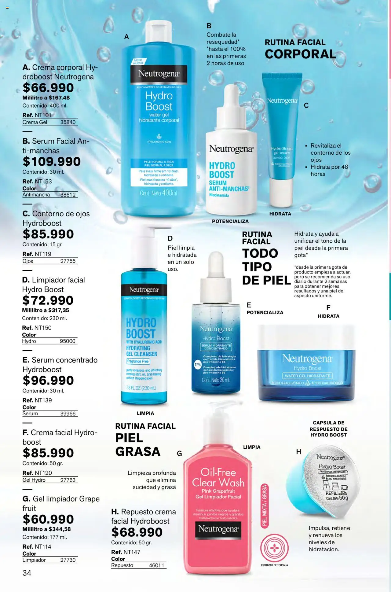 Leonisa revista - valida desde el 01.10.2025 | Página: 34 | Productos: Serum, Limpiador facial, Toronja, Contorno