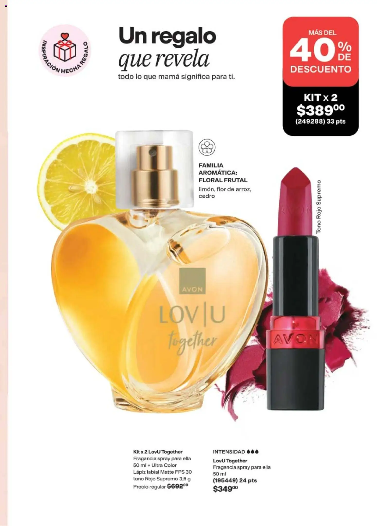 Nuevas ofertas de AVON válidas en toda la República Mexicana desde el 24.04.2026. ¡Encuentra las mejores ofertas en AVON campaña 7 2026! | Página: 61 | Productos: Perfume, Fragancia, Lápiz labial