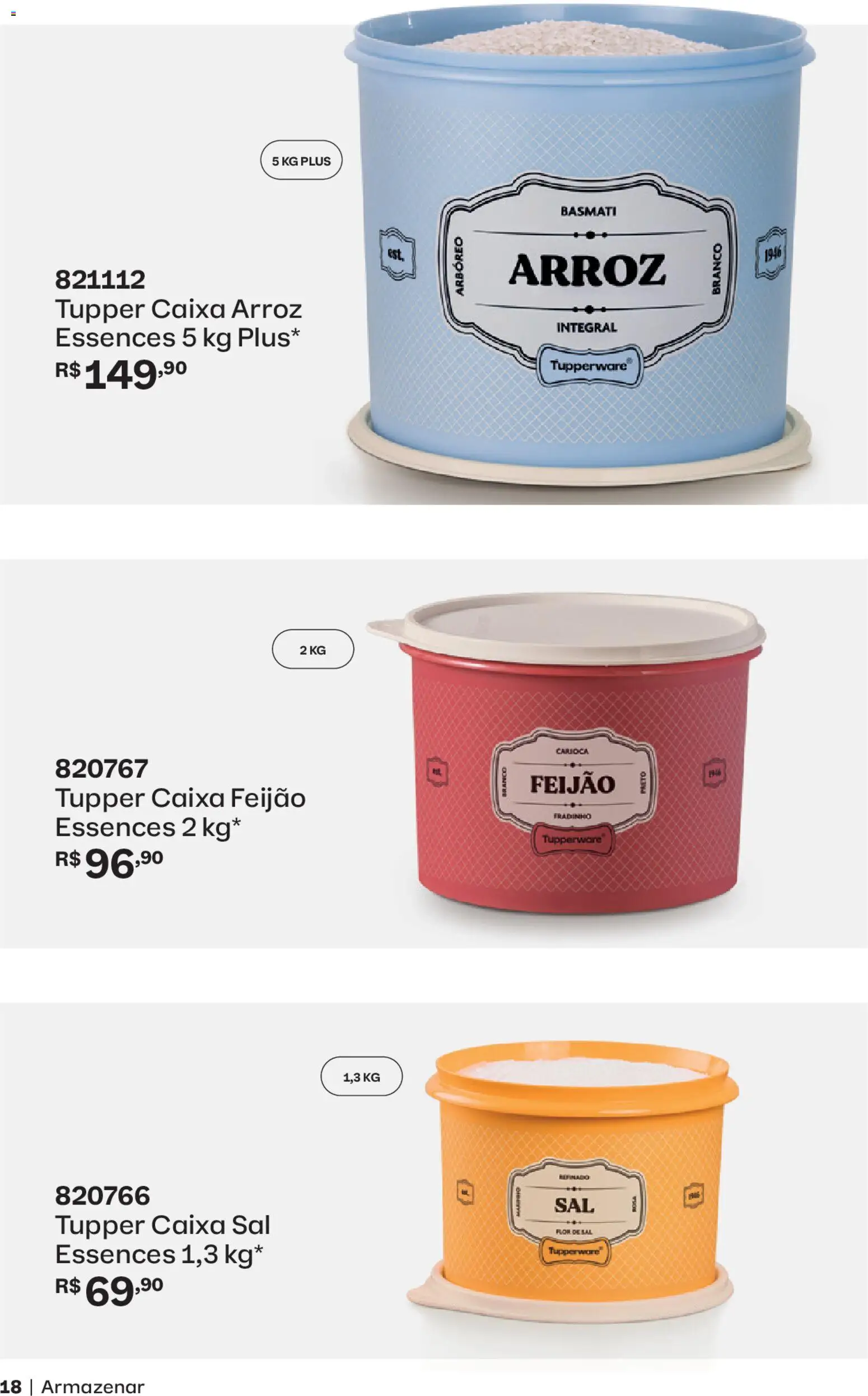 Tupperware Folheto - válido de 01.01.2026 | Página: 18 | Produtos: Feijão, Caixa, Arroz, Sal