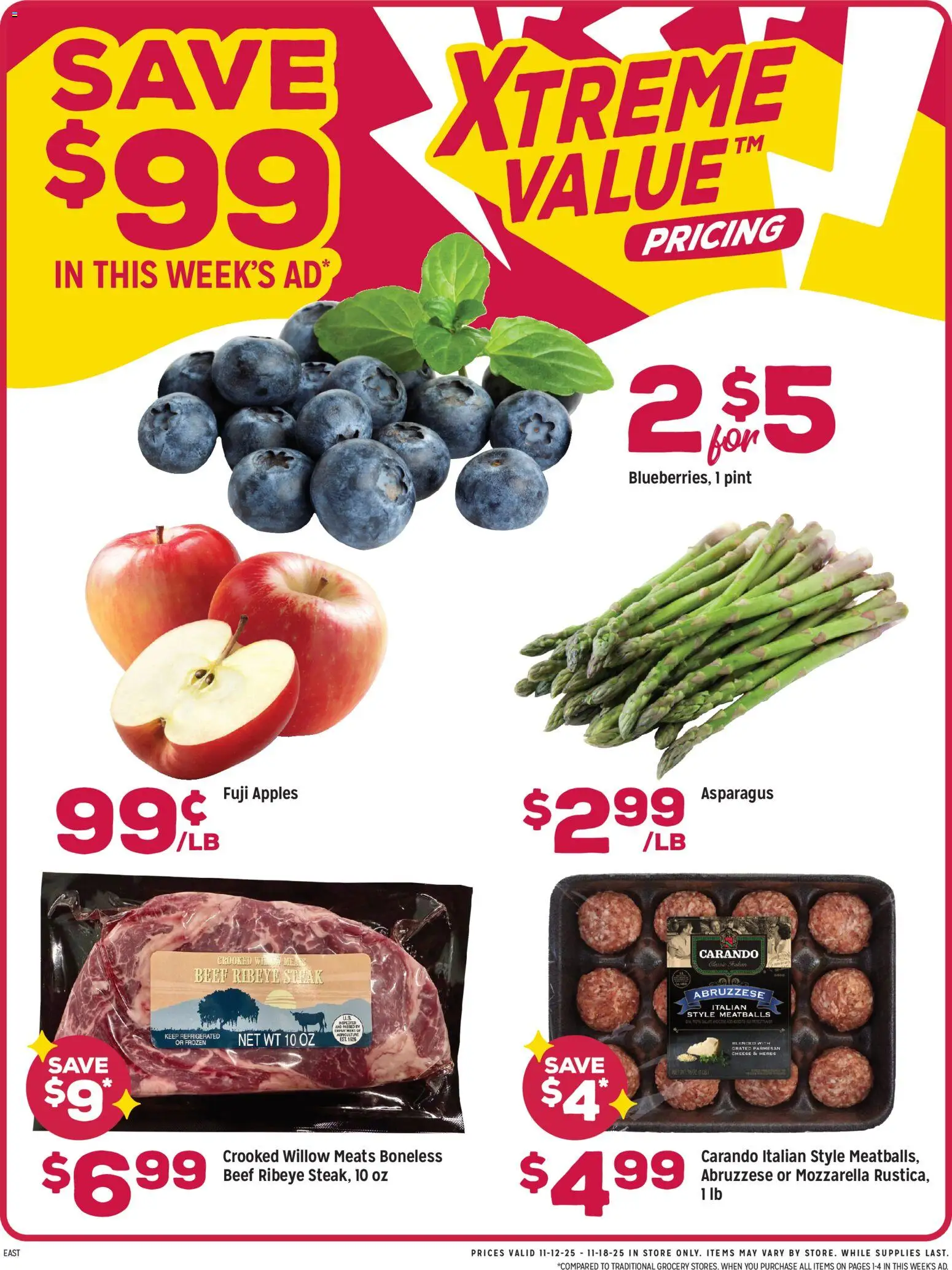 Grocery Outlet Weekly Ad - OH - valid from 12.11.2025 | Page: 2 | Products: Asparagus, Cheese, Apples, Beef