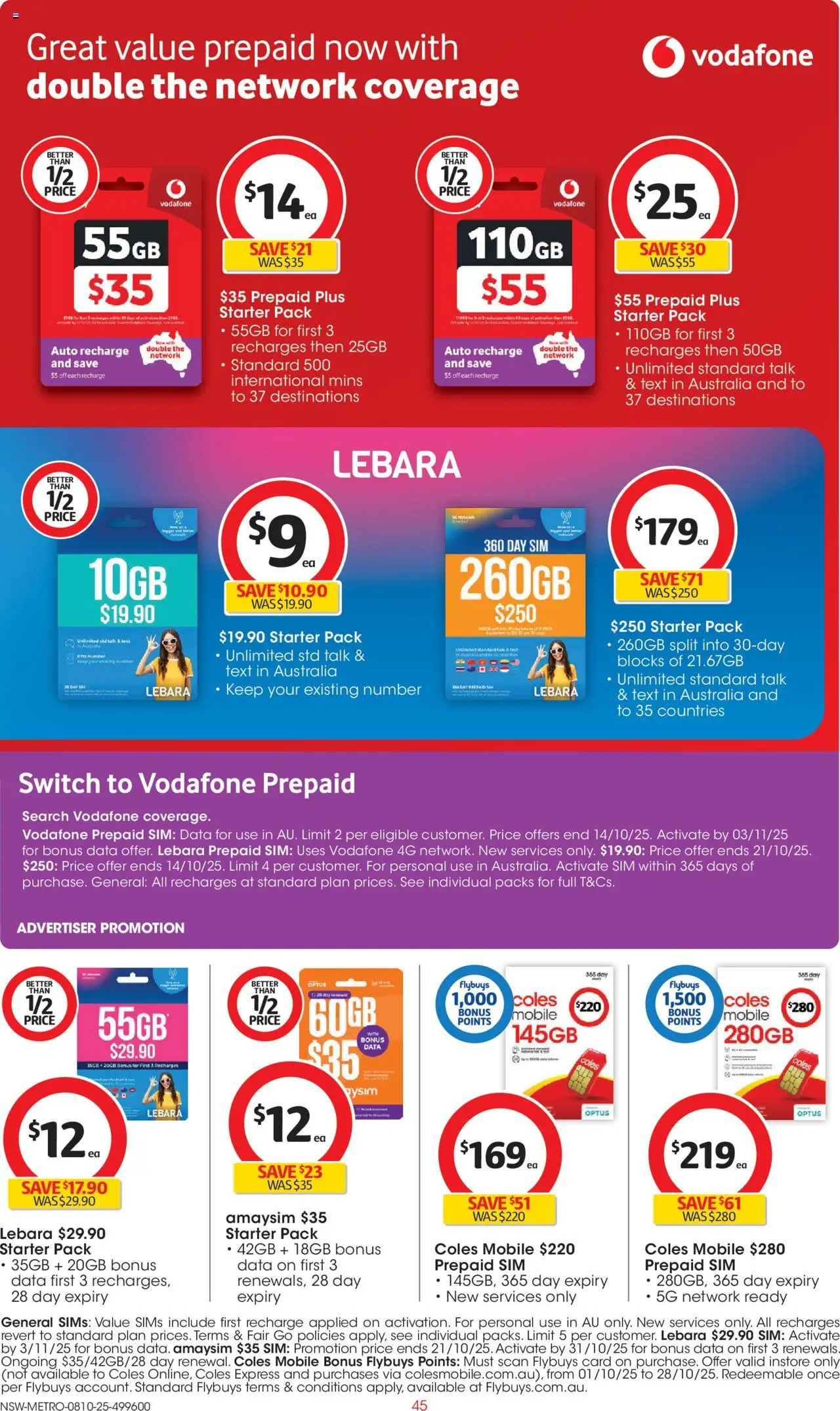 Coles catalogue - valid from 08.10.2025 | Page: 45 | Products: Mobile