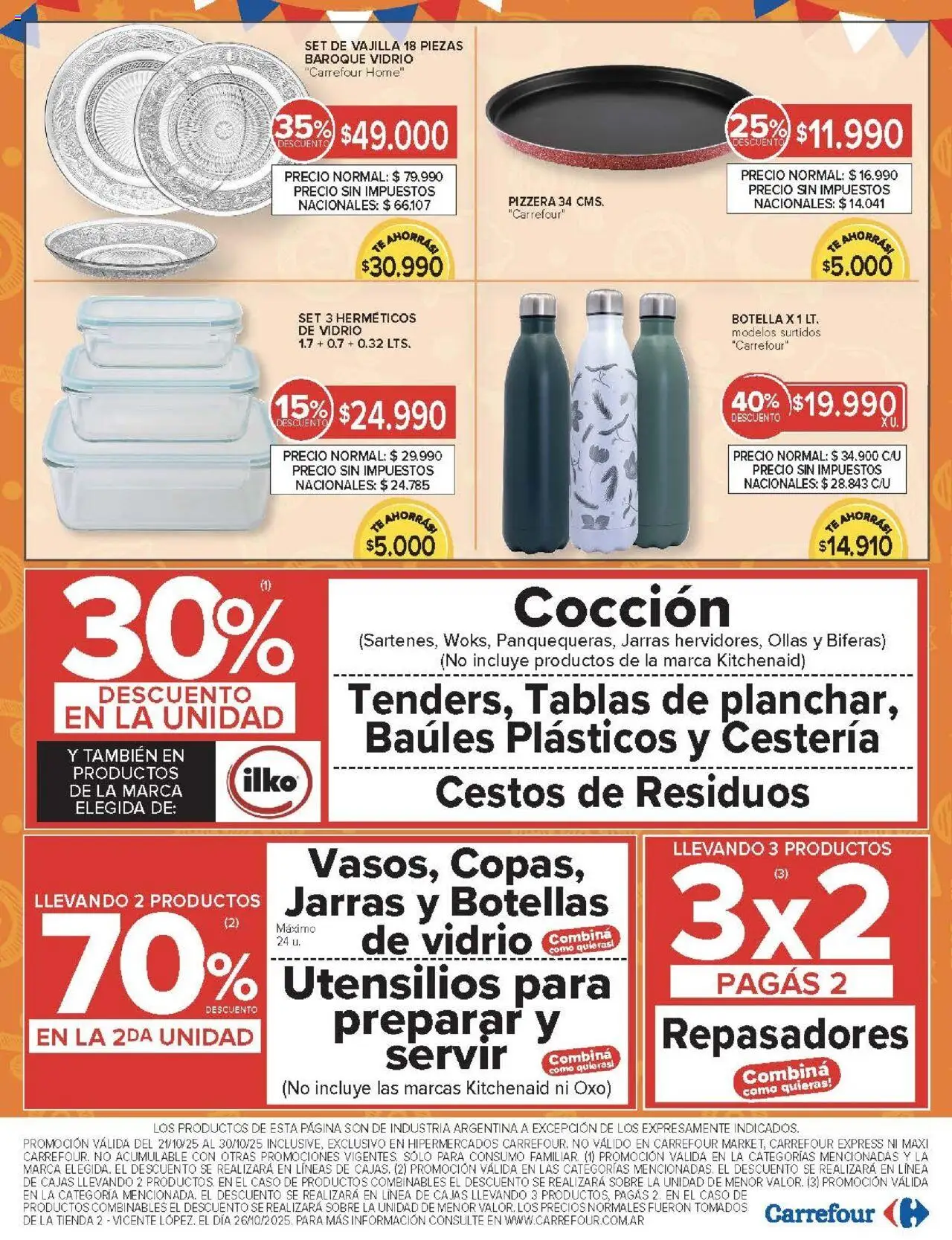 Carrefour ofertas │ válido desde el 21.10.2025 | Página: 20 | Productos: Pizzera, Caso, Botella, Sobre
