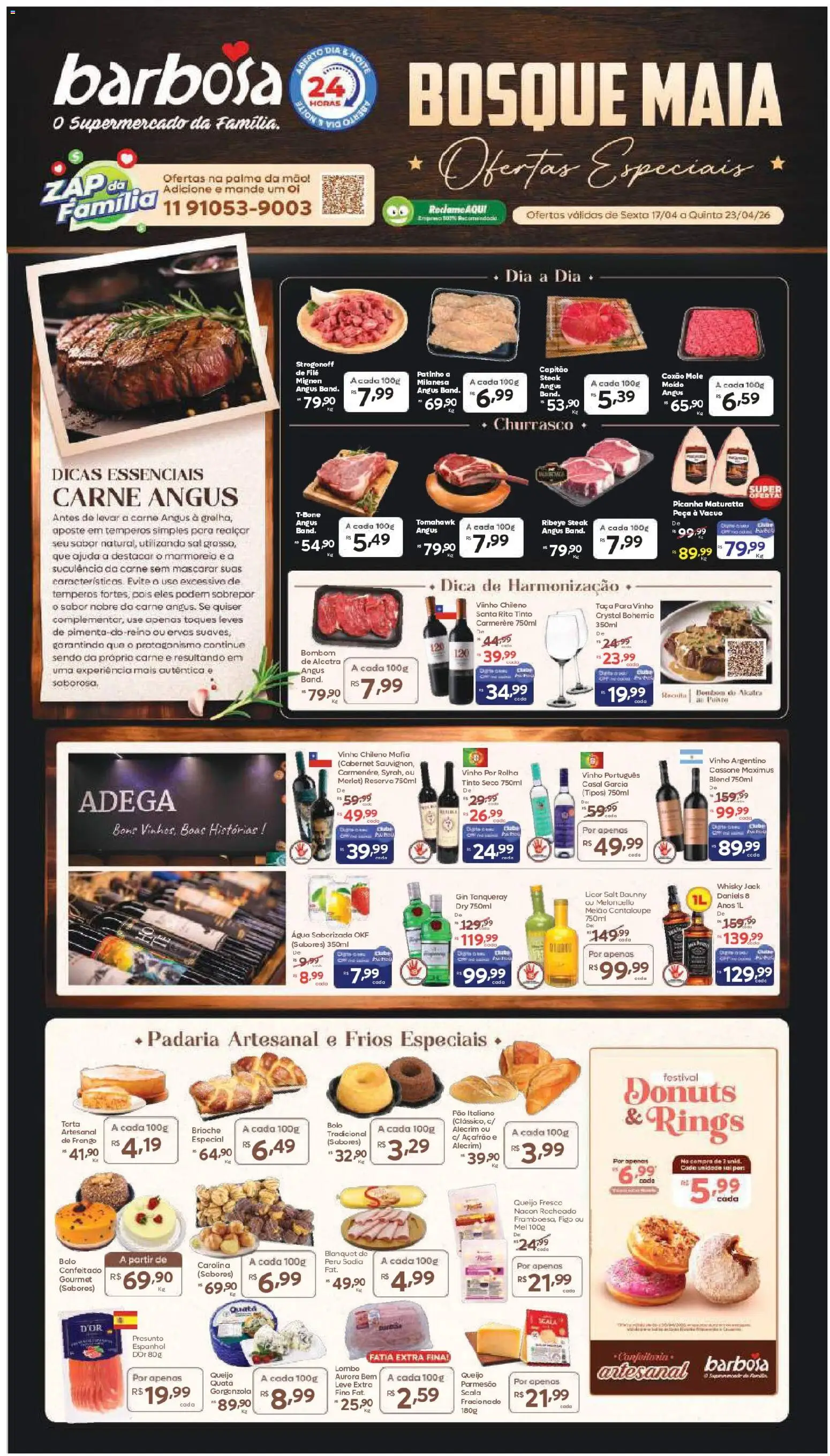 Barbosa Supermercados Folheto - válido de 17.04.2026 | Página: 1 | Produtos: Figo, Lombo, Parmesão, Sal