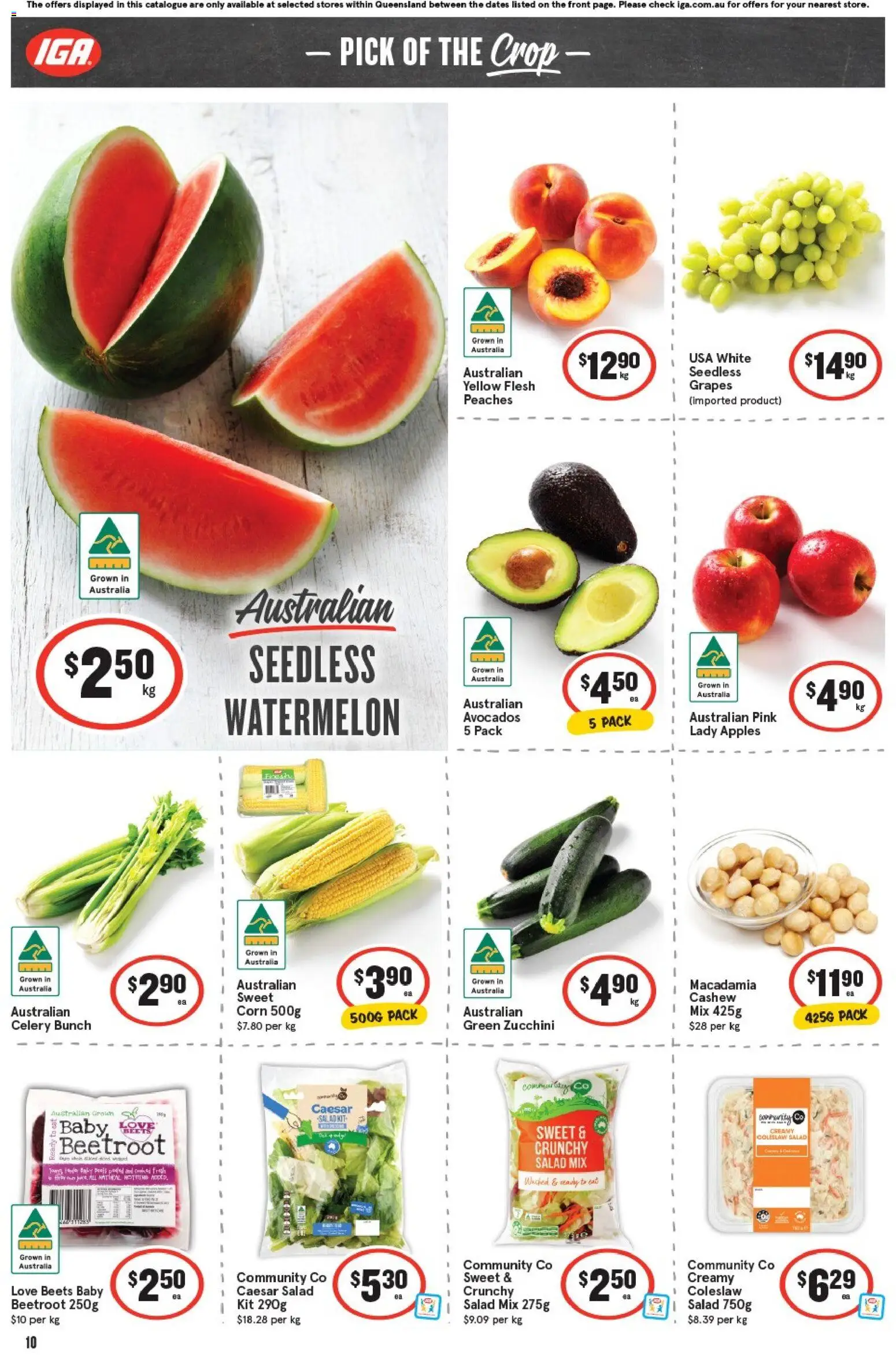 IGA catalogue - valid from 05.11.2025 | Page: 10 | Products: Apples, Beetroot, Watermelon, Grapes